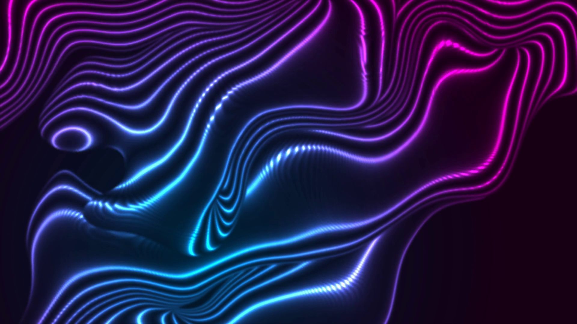 Blue Ultraviolet Neon Laser Glowing Curved Stock Motion Graphics SBV ...