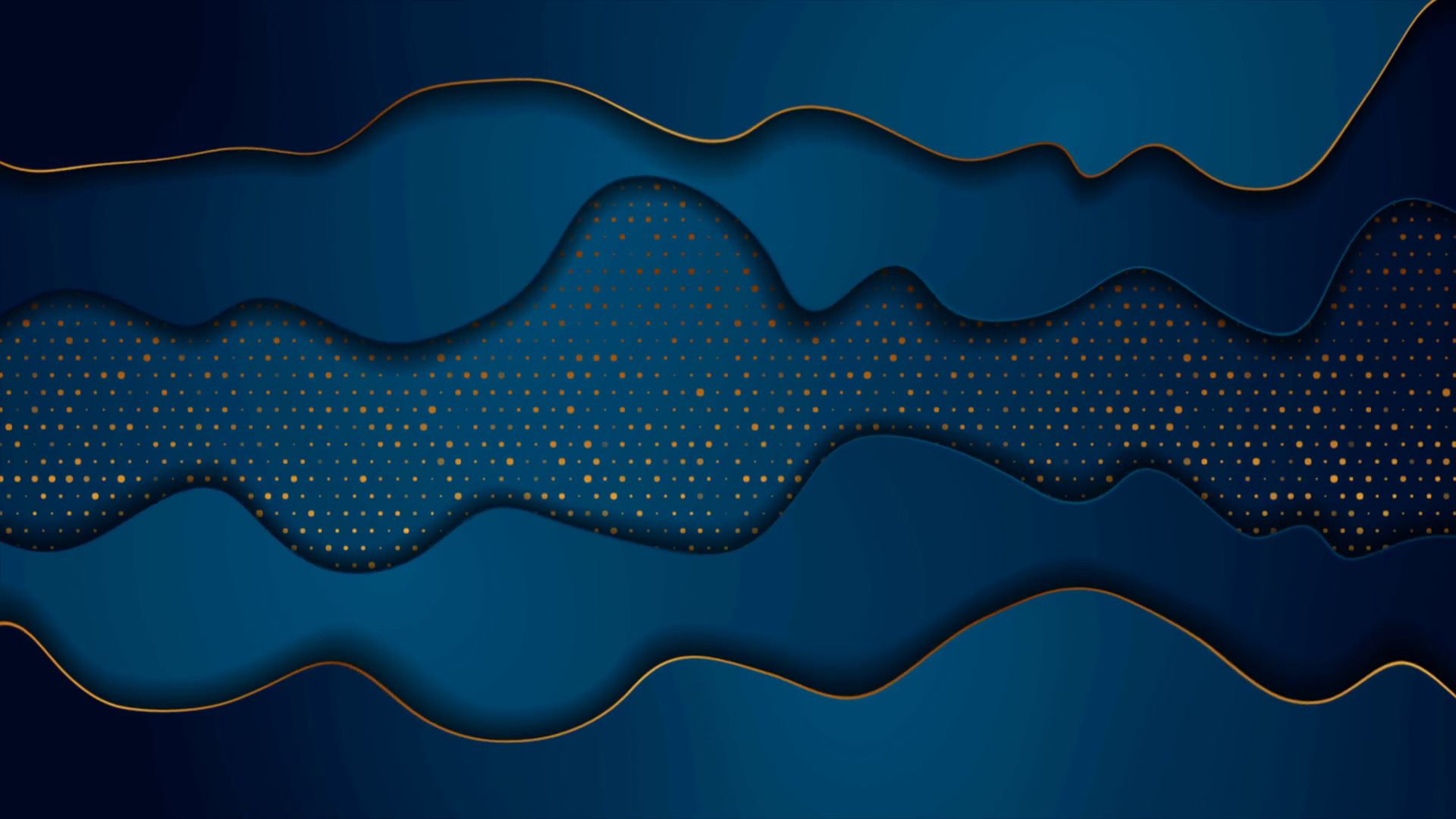 Dark Blue Waves Golden Dots Abstract Tech Stock Motion Graphics SBV ...