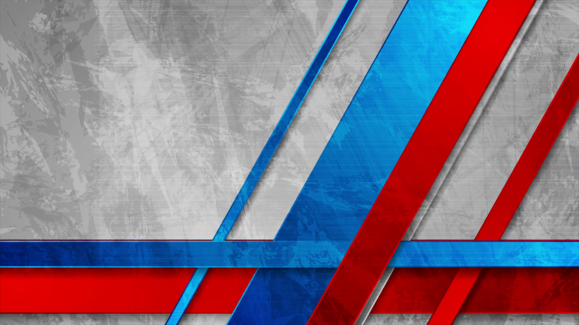 Grunge grey wall abstract motion design with red blue corporate stripes