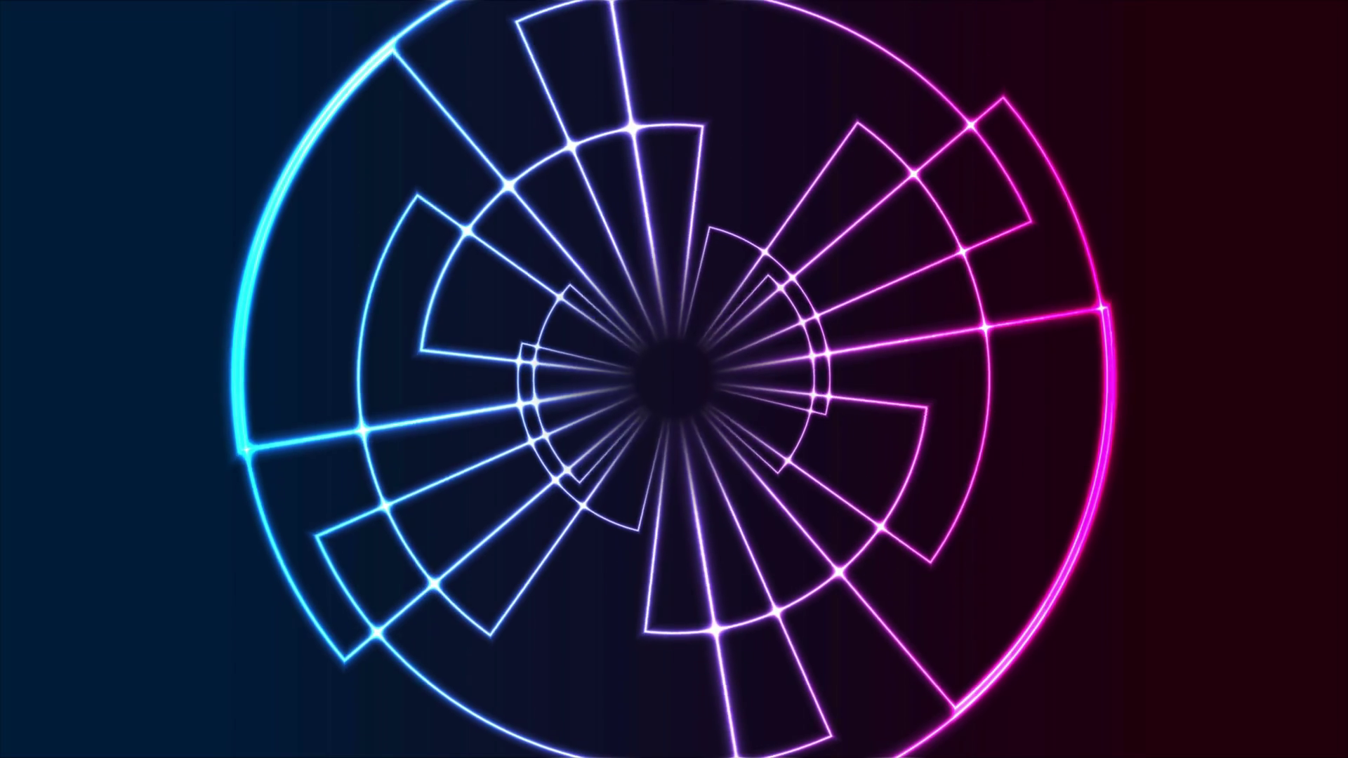 Glowing Blue Purple Neon Gear Abstract Stock Motion Graphics SBV