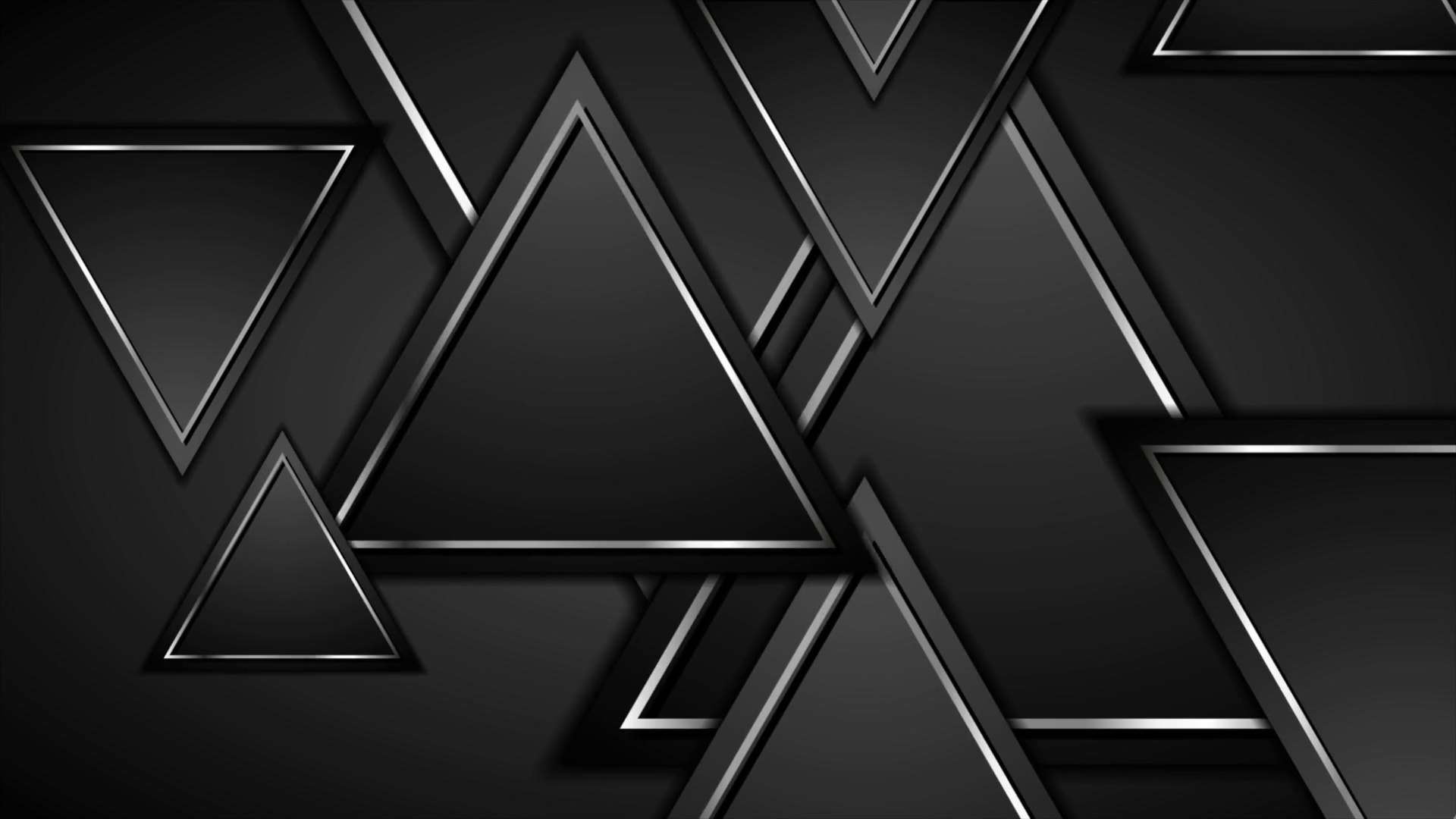 Black Metallic Triangles Abstract Technology Stock Motion Graphics SBV ...
