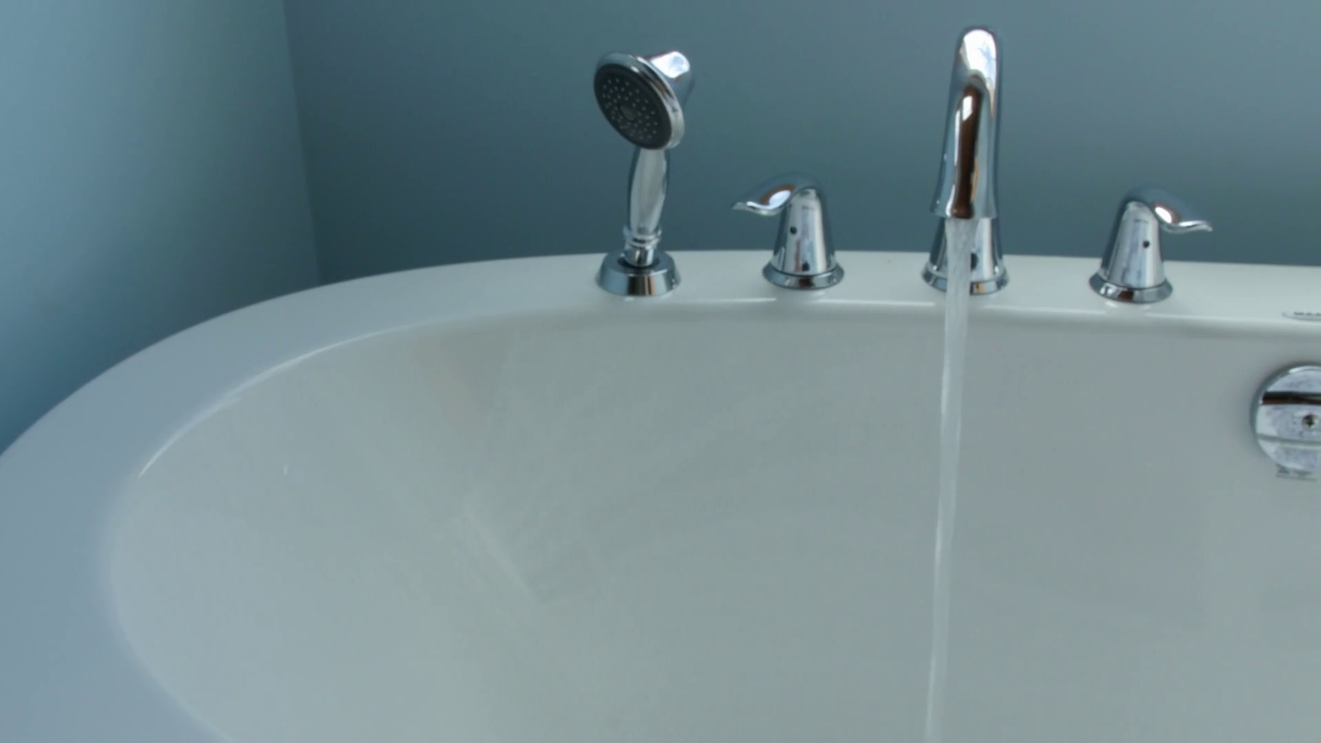 A Dolly Shot Of Water Running From Bathtub Stock Footage SBV309794532
