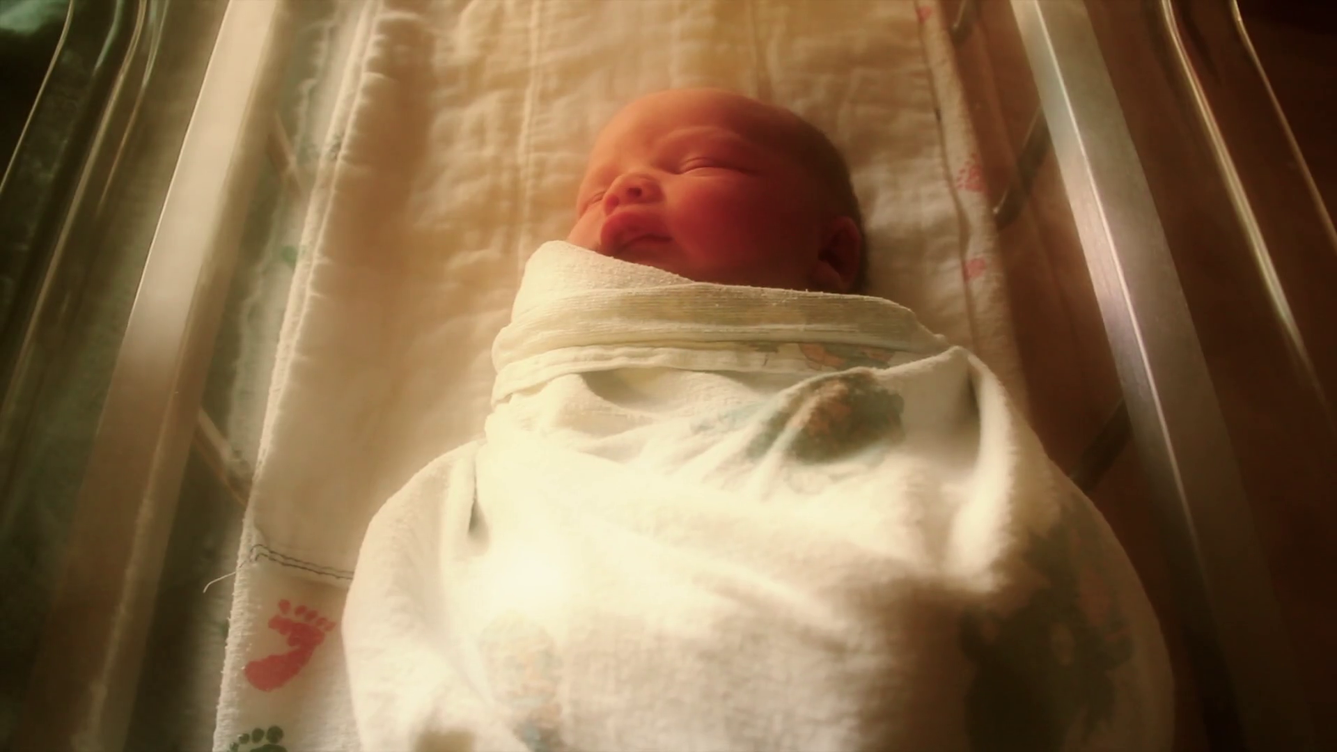 Newborn in Hospital Crib Stock Video Footage 0014 SBV301039071