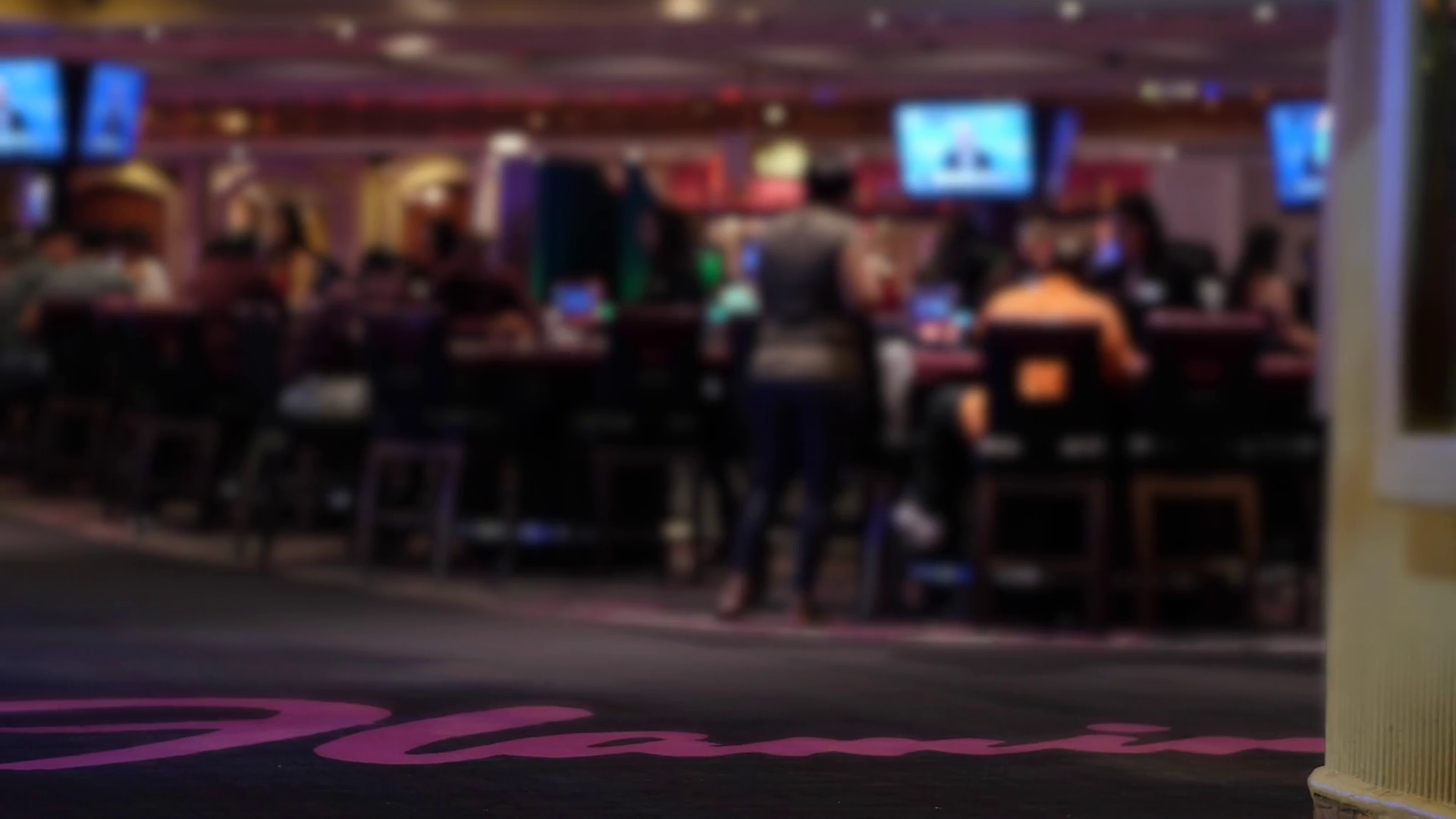 People Playing Cards Inside Las Vegas Casino Stock Footage SBV