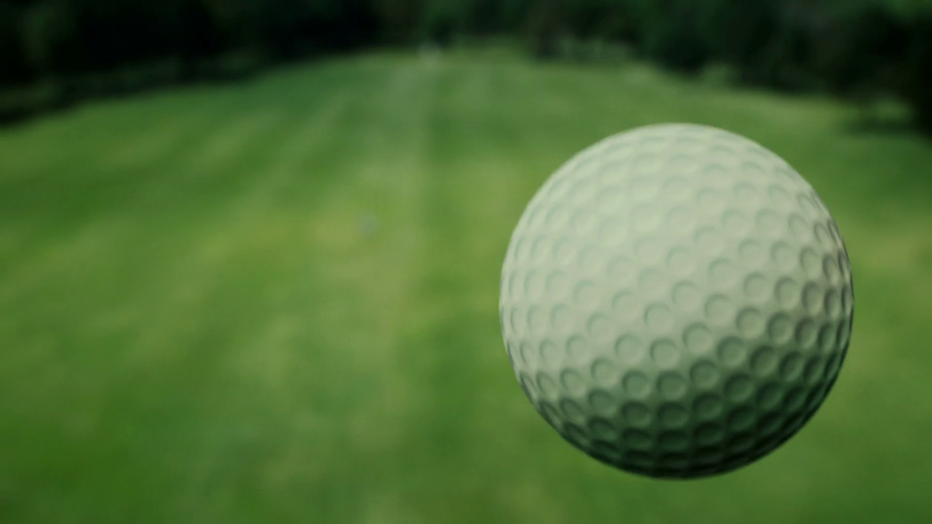 Aerial View Of Golf Ball Shot In Slow Motion Stock Footage SBV