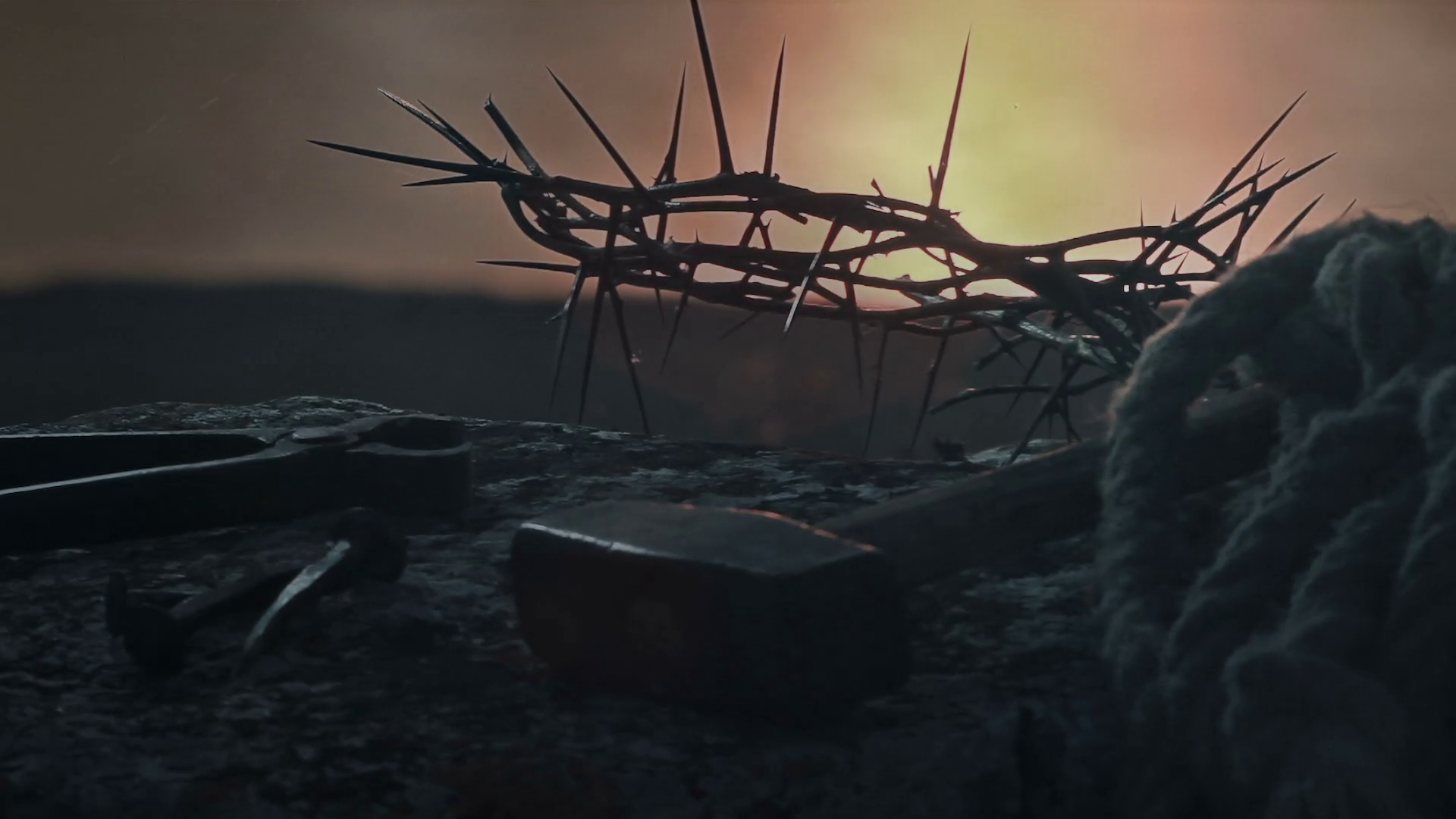 Crown Of Thorns With Hammer Nails Stock Footage SBV320315962 Storyblocks