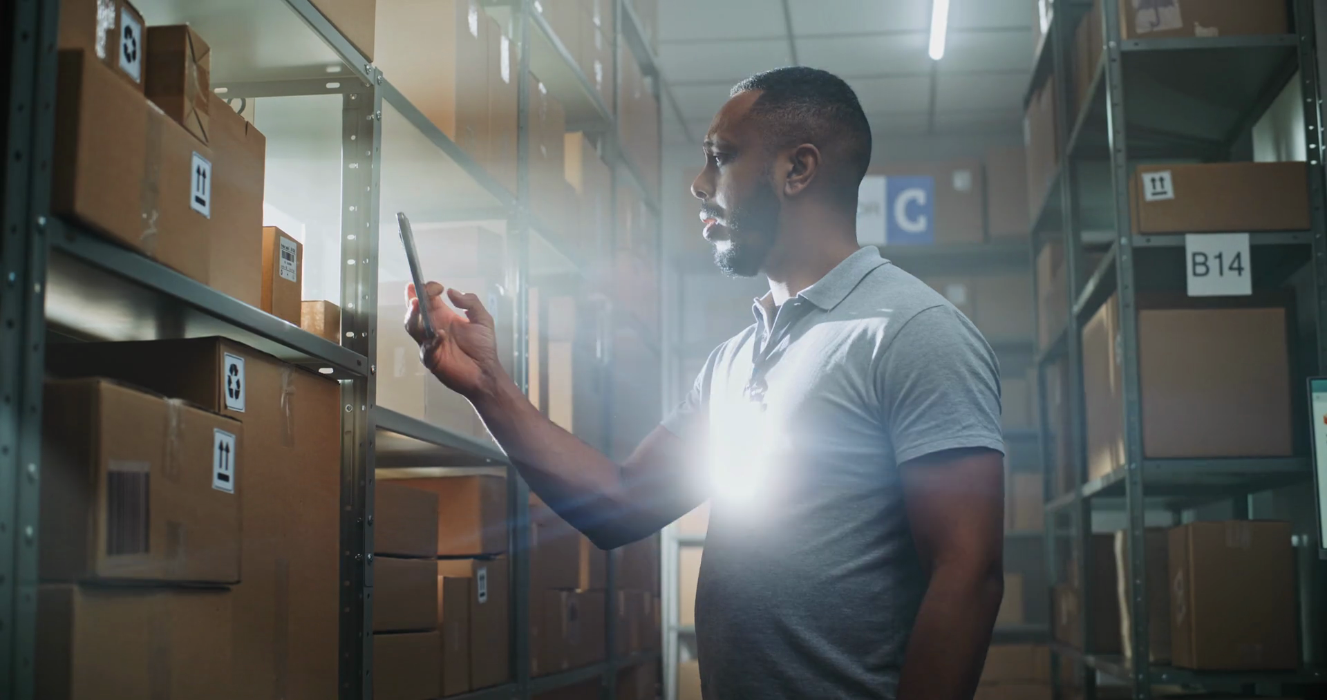 African American Sorting Center Employee Stock Footage SBV-351728804 ...