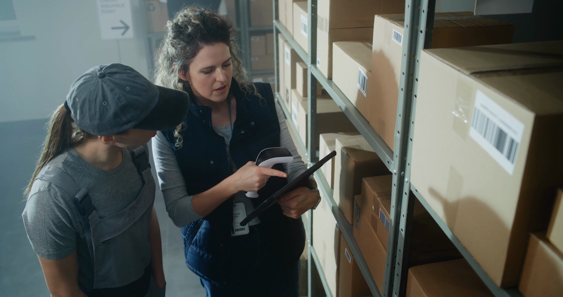 Female Inventory Specialist Sorting Center Stock Footage SBV-351732680 ...