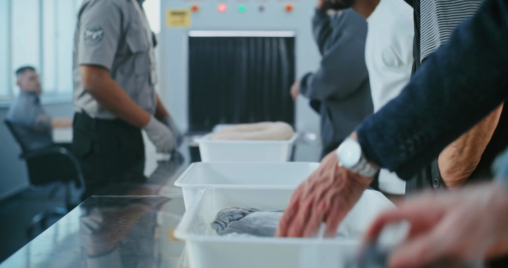 Security Checkpoint In Airport Terminal: Stock Footage SBV-351860698 ...