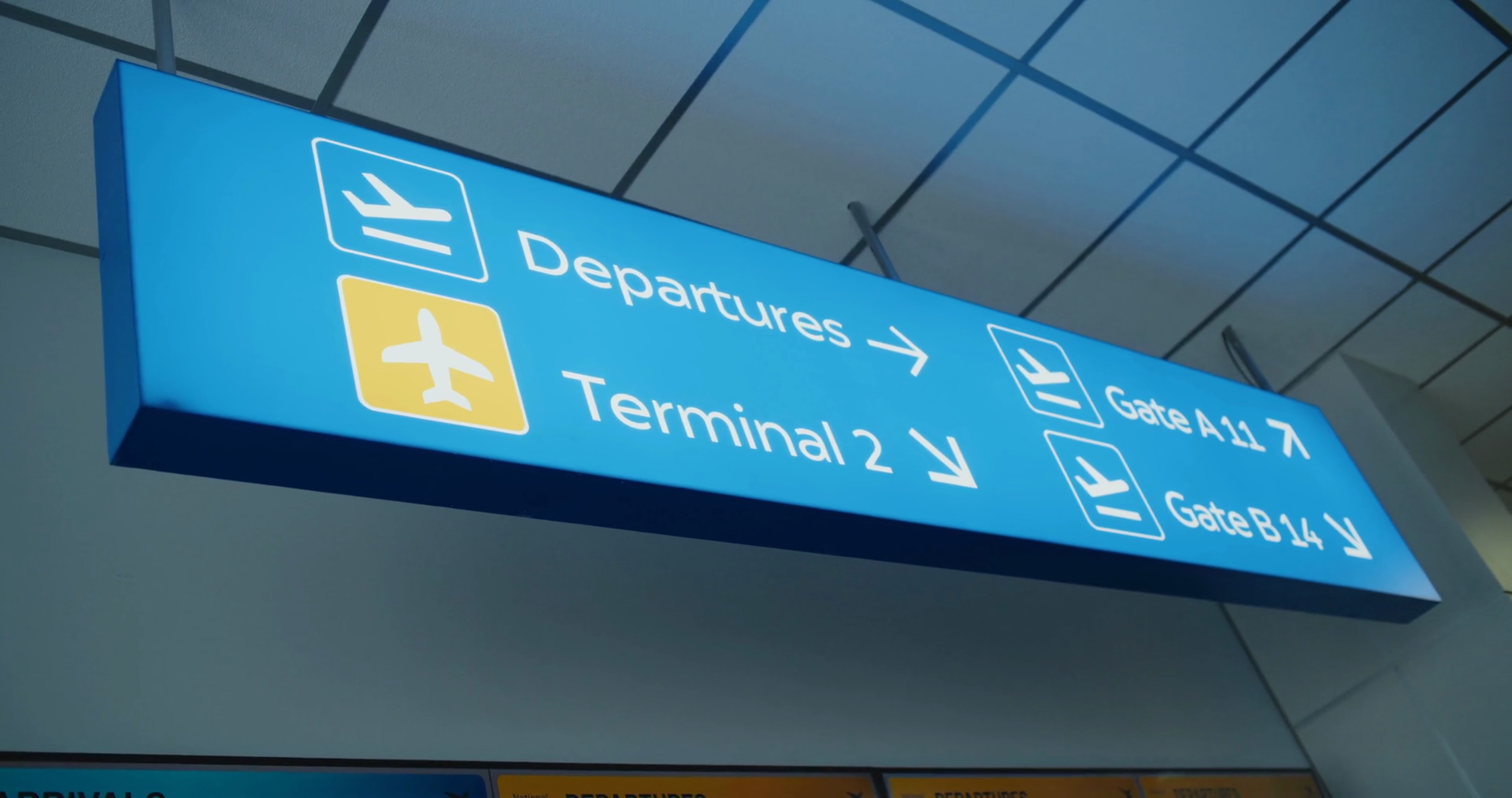 Modern International Airport Terminal: Stock Footage SBV-351859149 ...