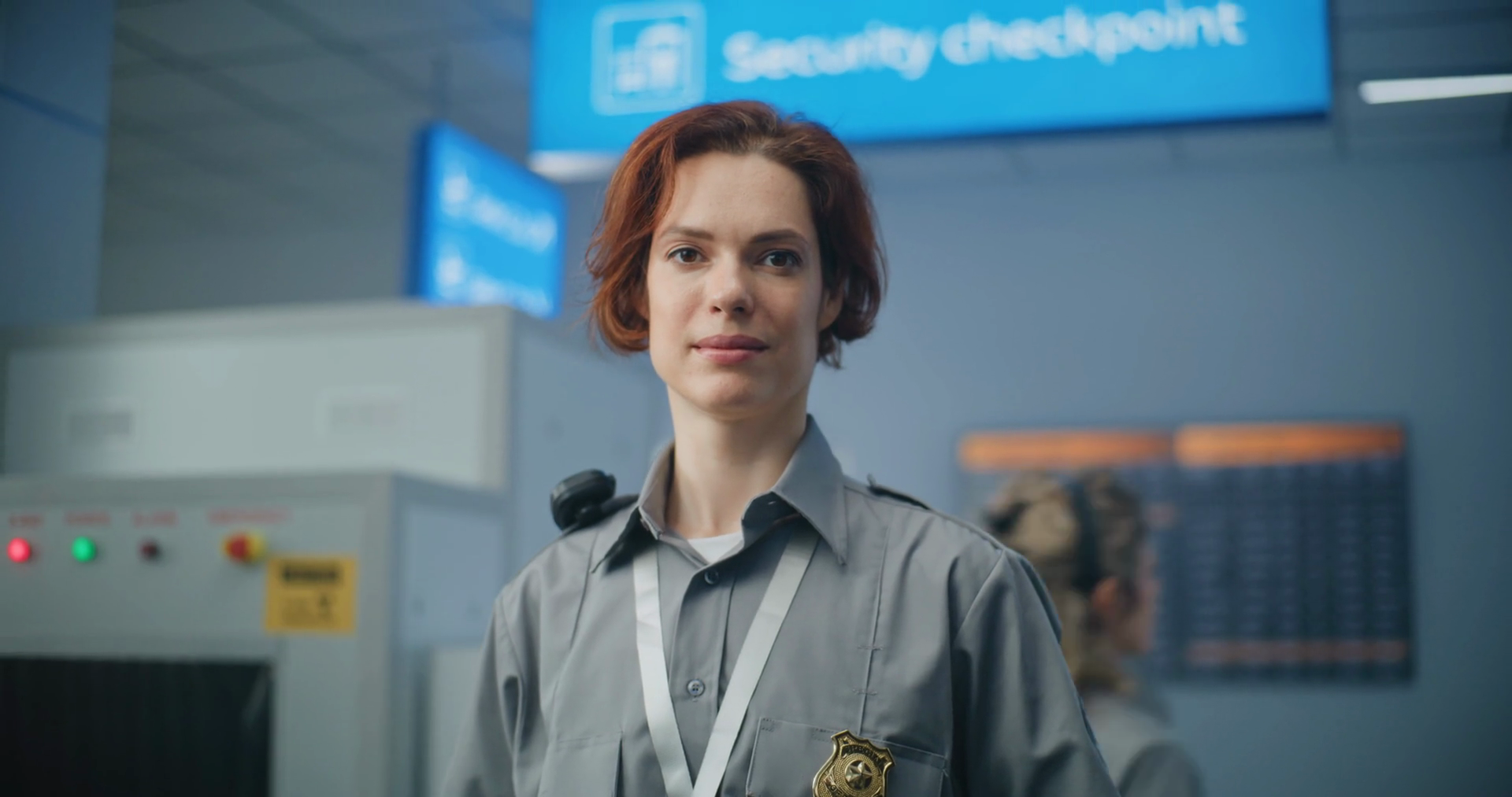 Airport Security Checkpoint: Portrait Of Stock Footage SBV-351869201 ...
