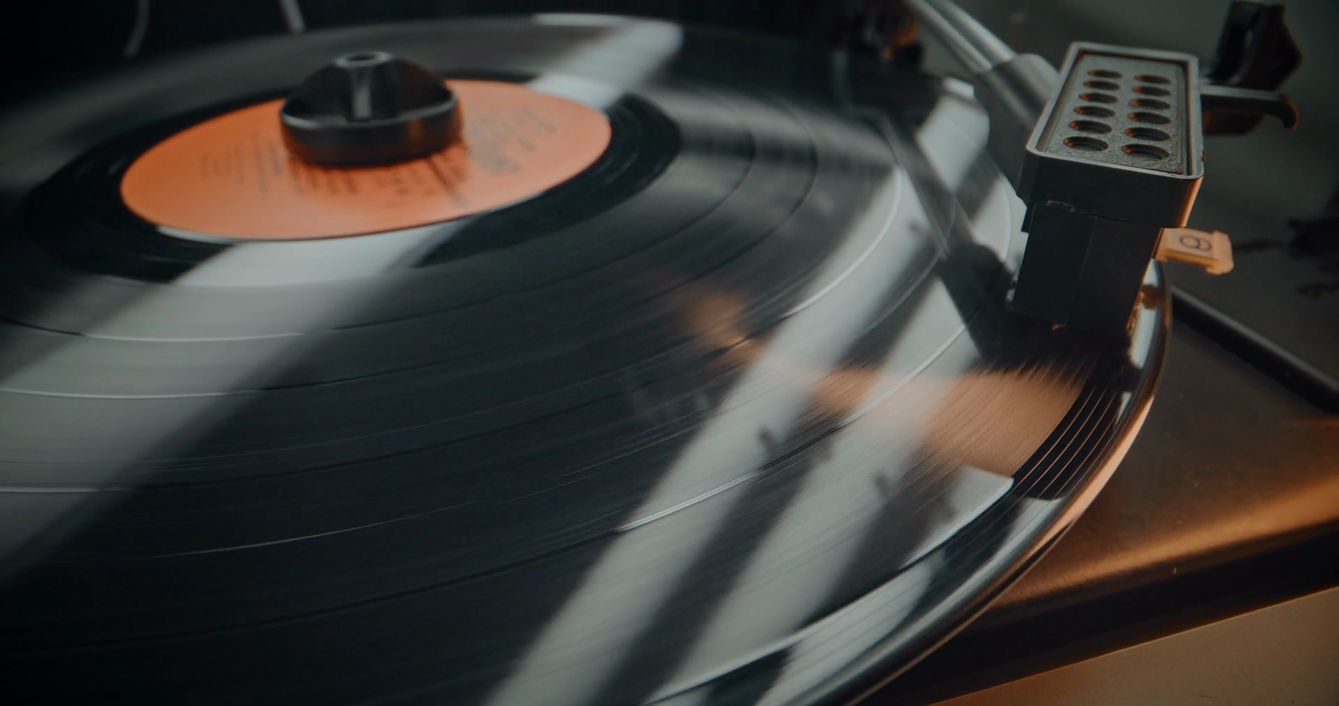 Vinyl Record Spinning On Vintage Turntable Stock Footage SBV-351978377 ...