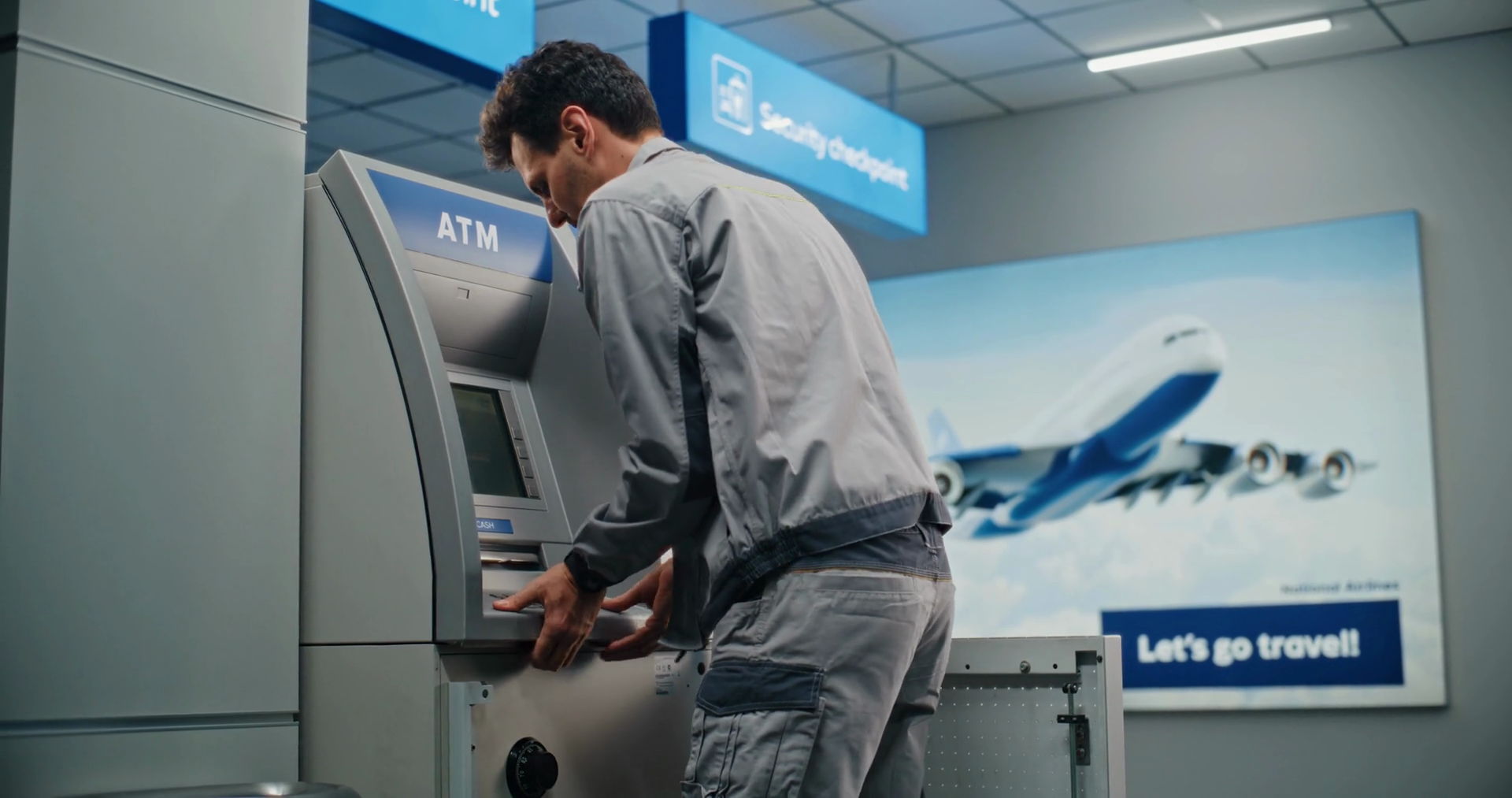 Technician Servicing Atm Machine In Modern Stock Footage SBV-352168795 ...
