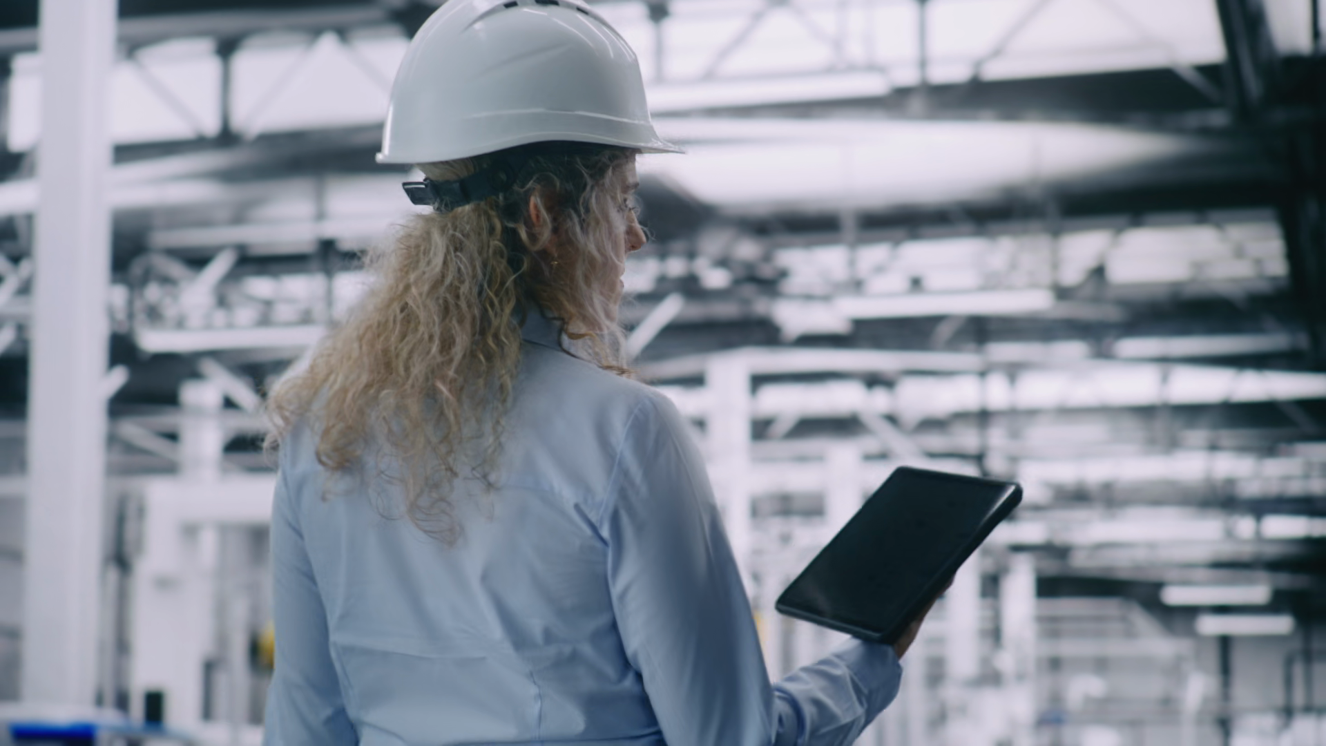 Female Technical Supervisor In Safety Gear Stock Footage SBV-353644904 ...