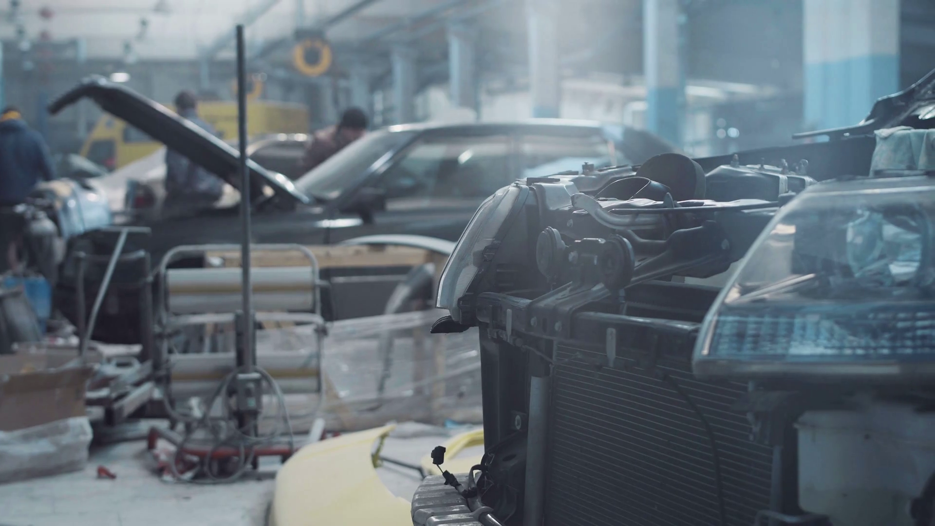 Close Up Of Car Radiator On Repair In Stock Footage SBV-311546193 ...