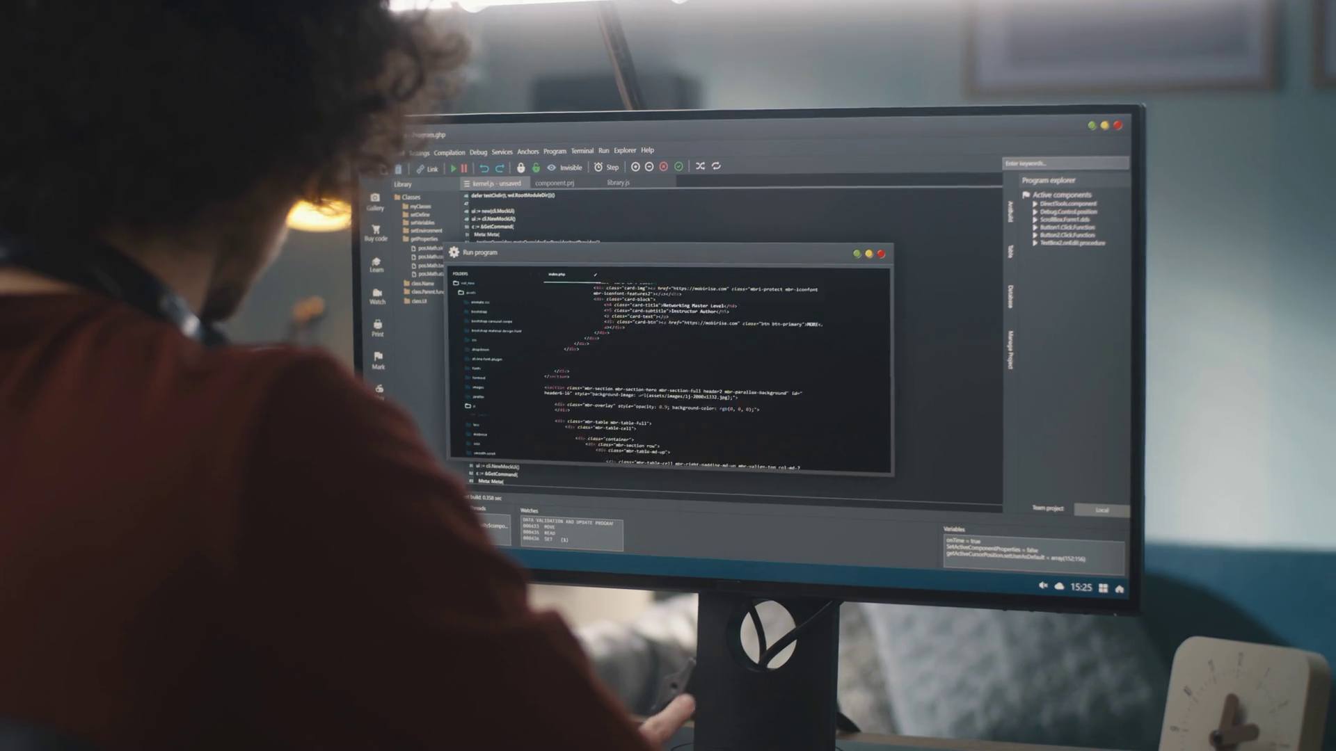 Anonymous Man Using Computer To Create Stock Footage SBV-346708241 ...