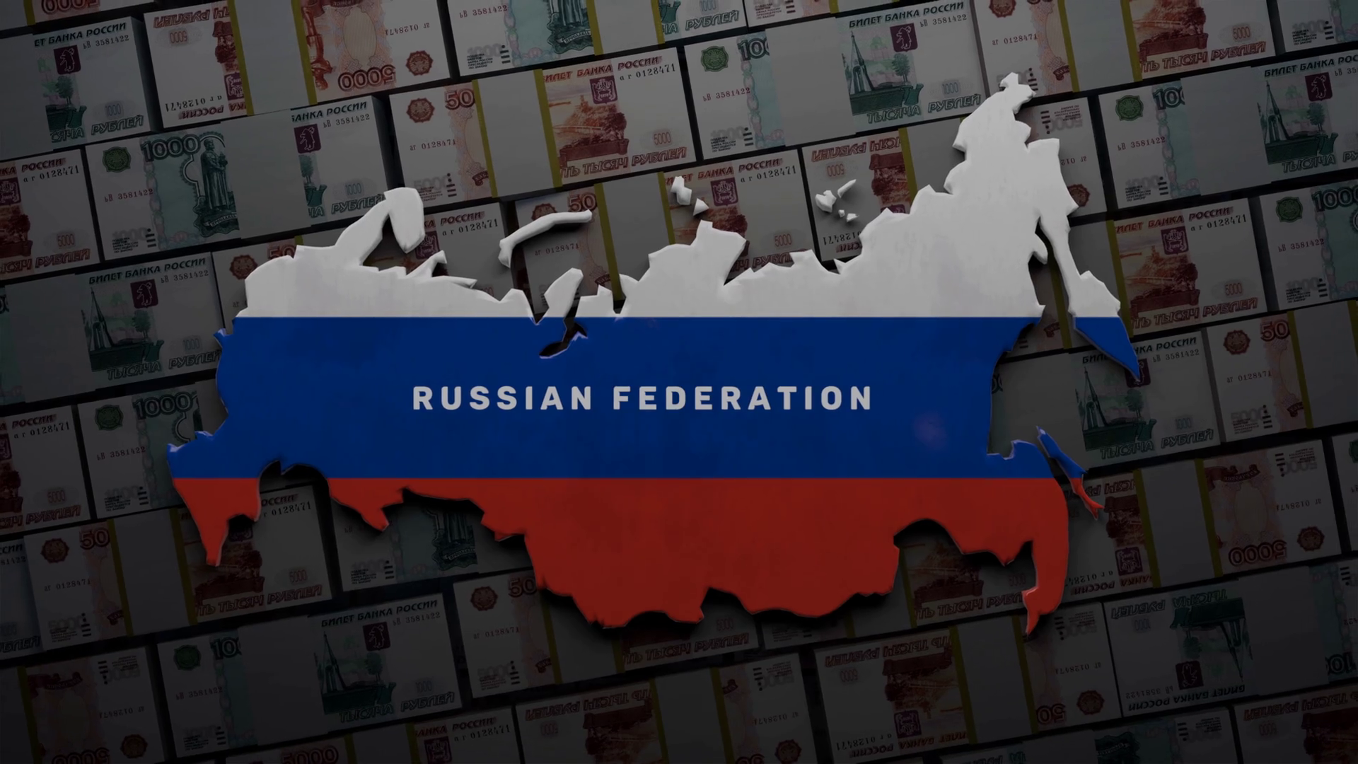 Visualization Of Map Of Collapsed Russian Stock Motion Graphics SBV