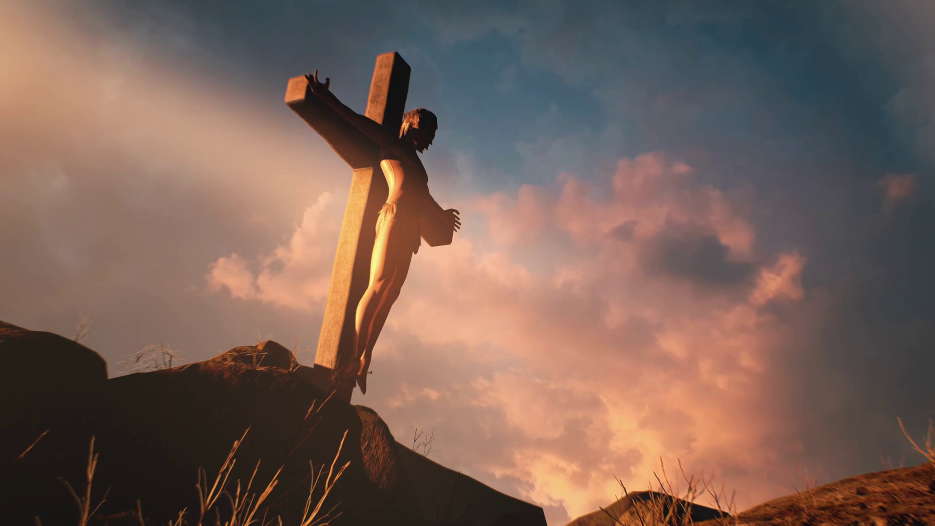 Animation Zoom Out View Of Jesus Christ Stock Motion Graphics SBV 