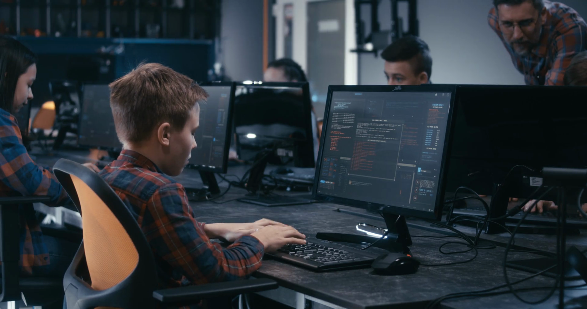 Medium Shot Of Boy Learning Programming In Stock Footage SBV-338291701 ...