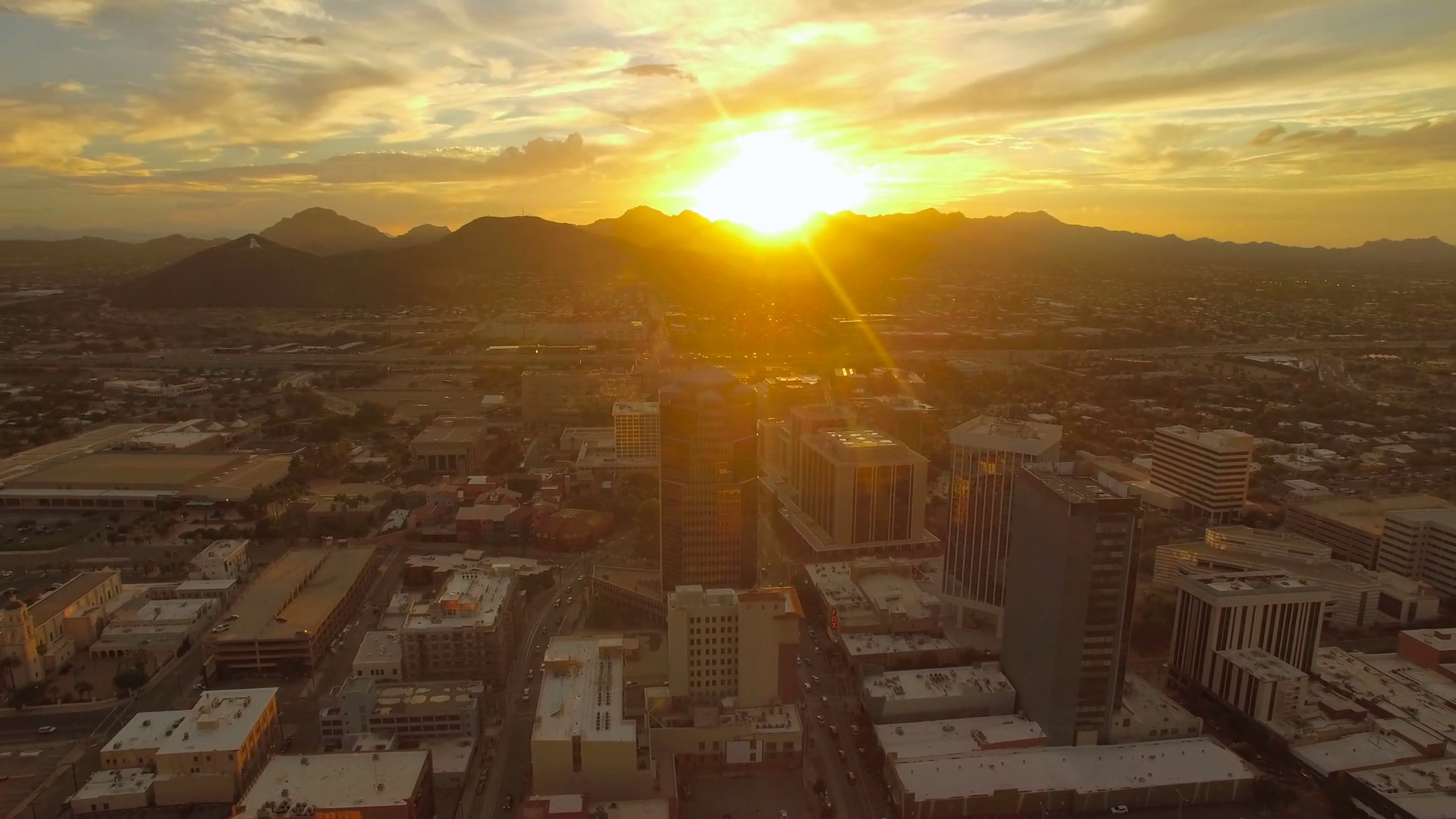 Aerial Arizona Tucson September 2016 4K Aerial video of Tucson in