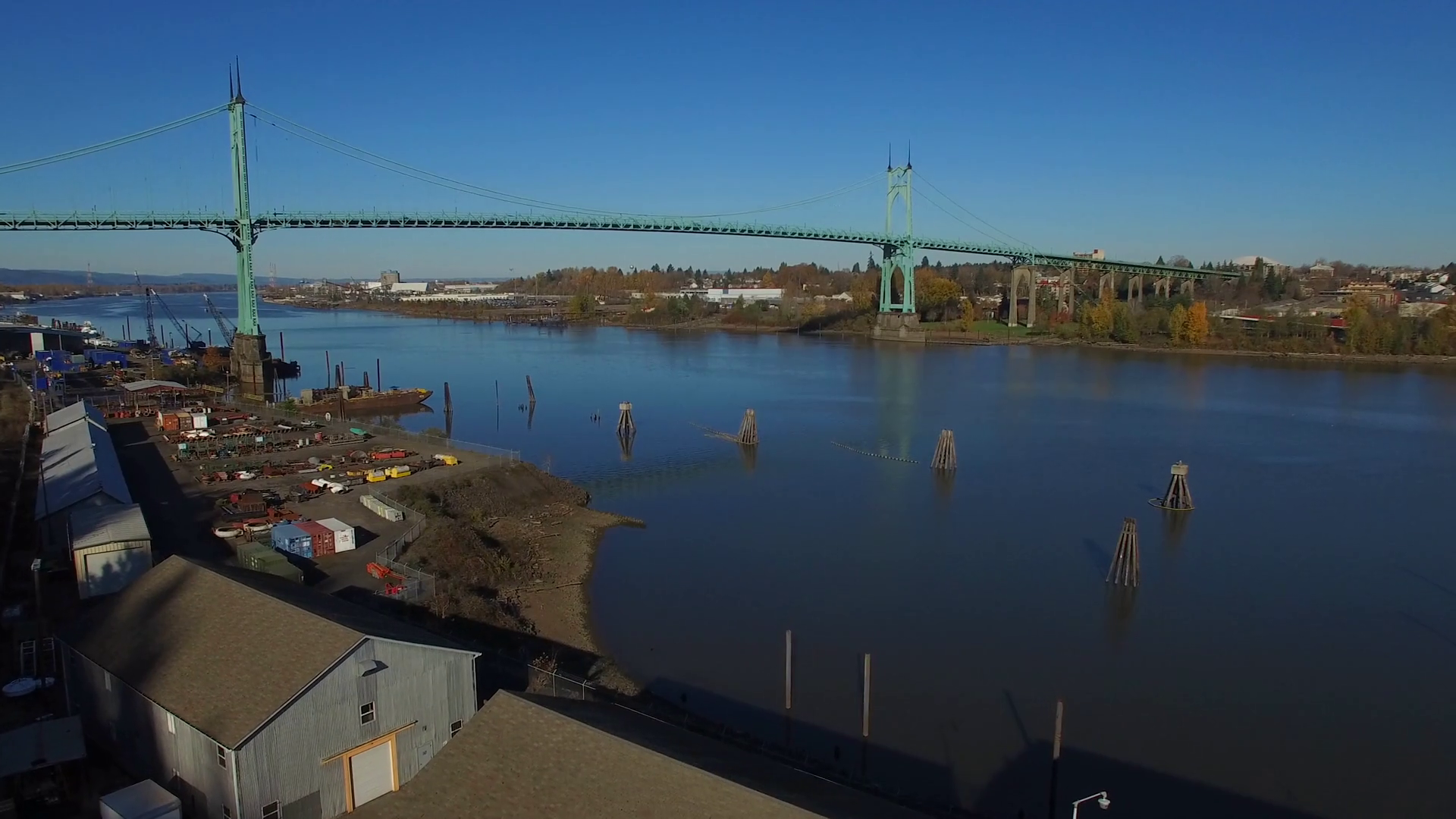 Aerial Oregon Portland St Johns Stock Footage SBV304391668 Storyblocks