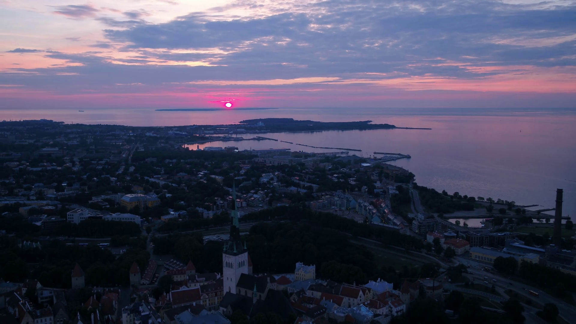 Aerial Estonia Tallinn June 2018 Sunset 30mm 4K Inspire 2 Prores Aerial