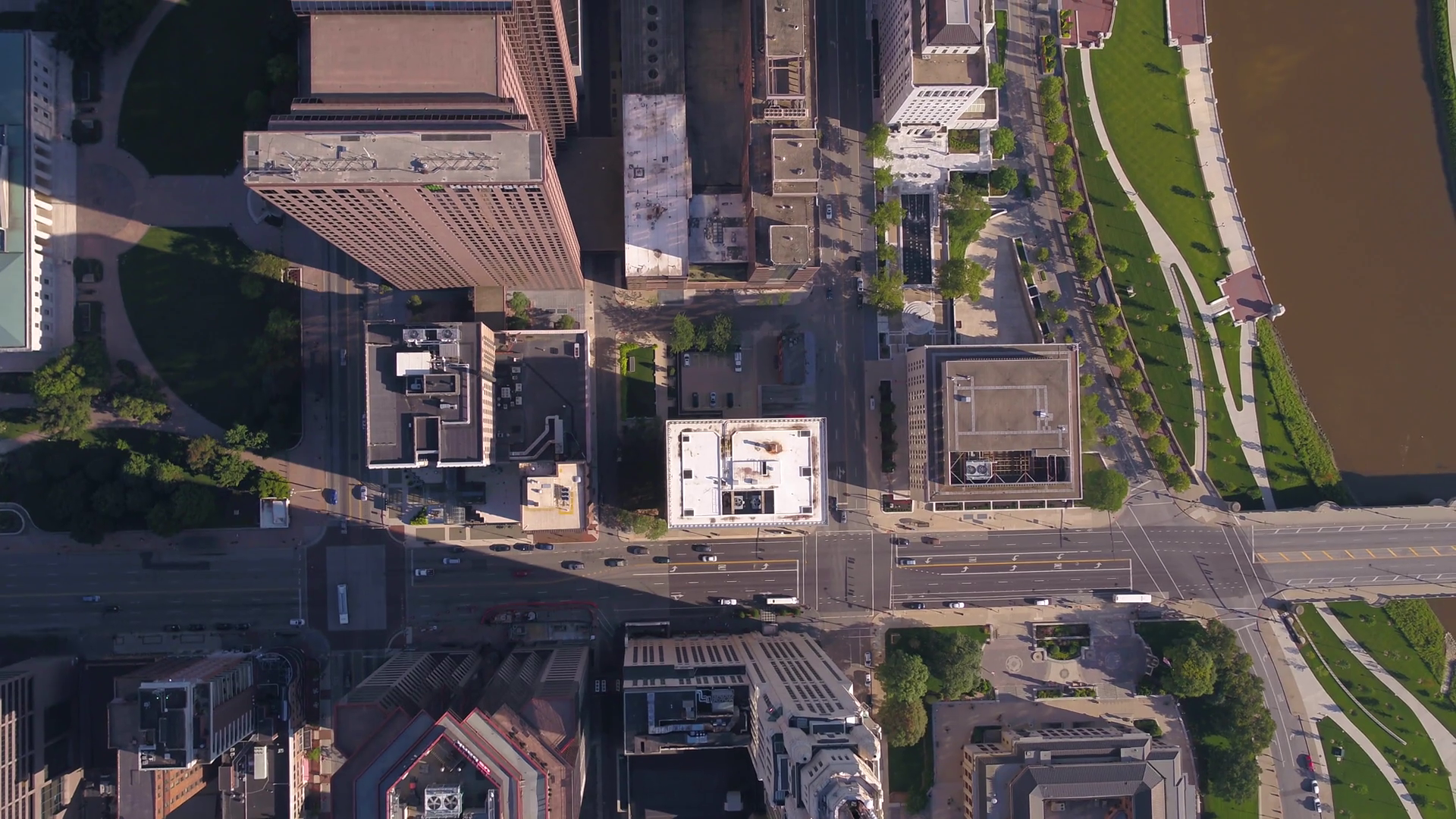 Aerial Ohio Columbus July 2017 Sunny Day 4K Inspire 2 Stock Video