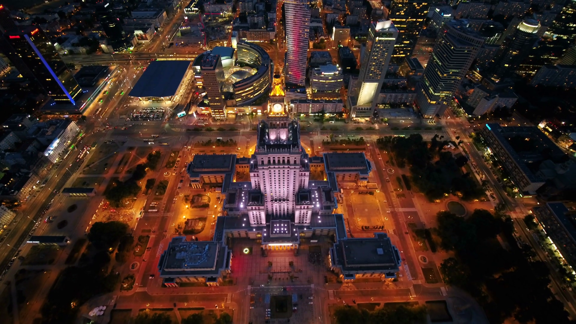 Aerial Poland Warsaw June 2018 Night 30mm 4K Inspire 2 Prores Aerial