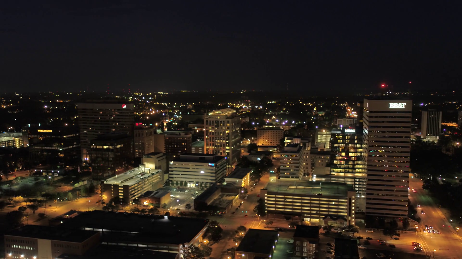 Aerial South Carolina Columbia July 2017 Night 4K Inspire 2 Stock Video