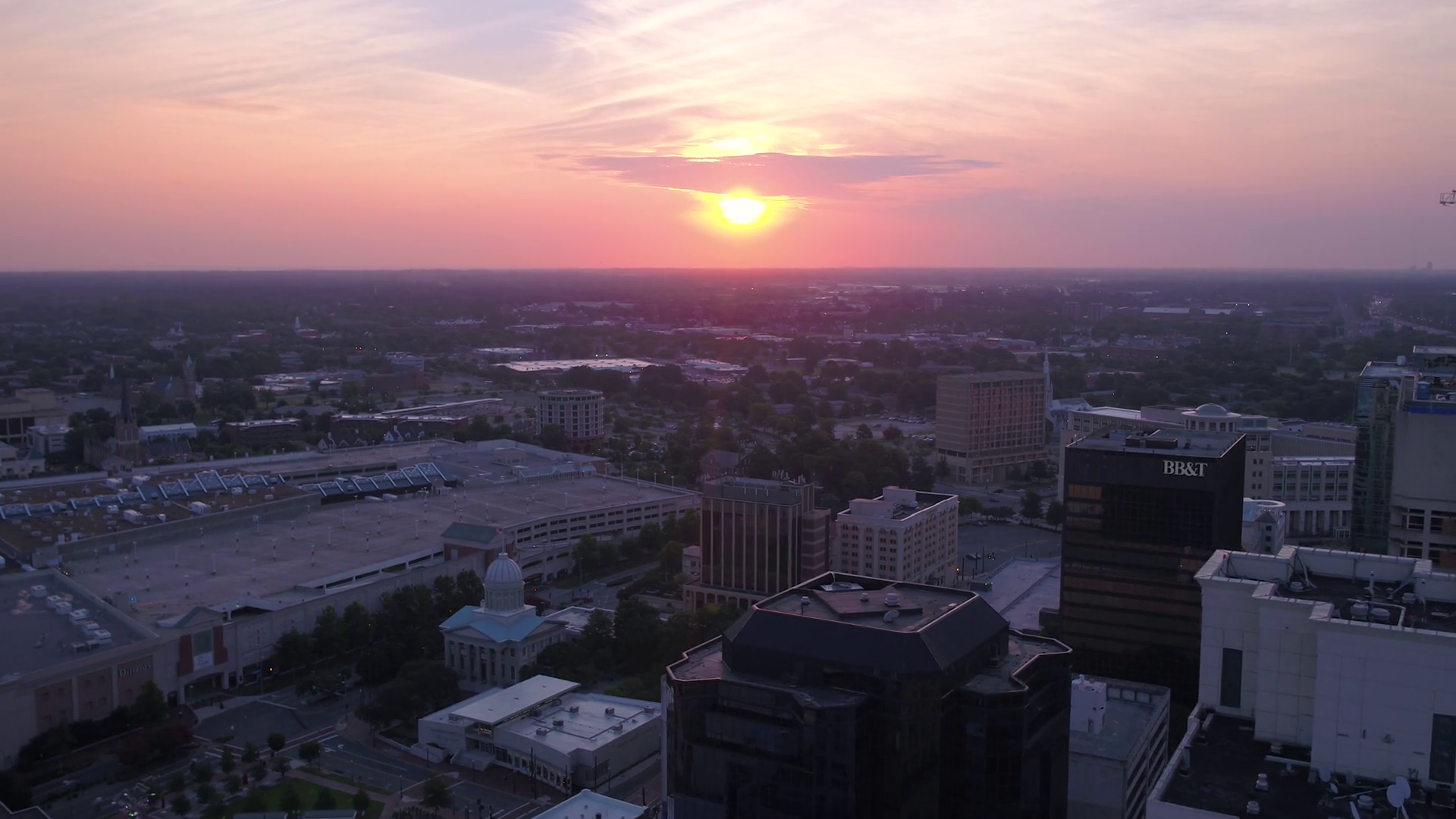 Aerial Virginia Norfolk July 2017 Sunrise 4K Inspire 2 Stock Video