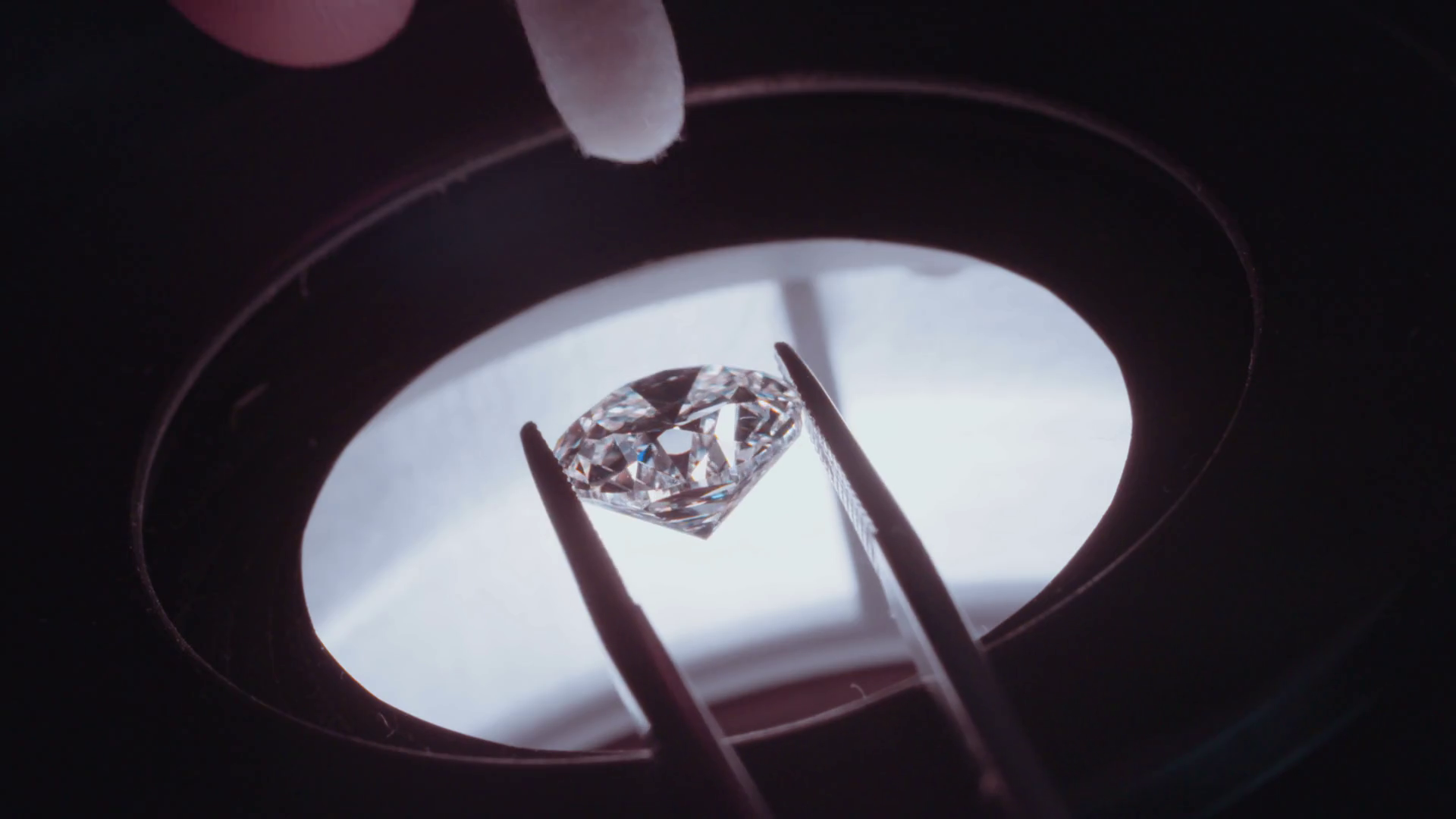 Macro Shot Of Gemologist Inspecting Large Stock Footage SBV308413630