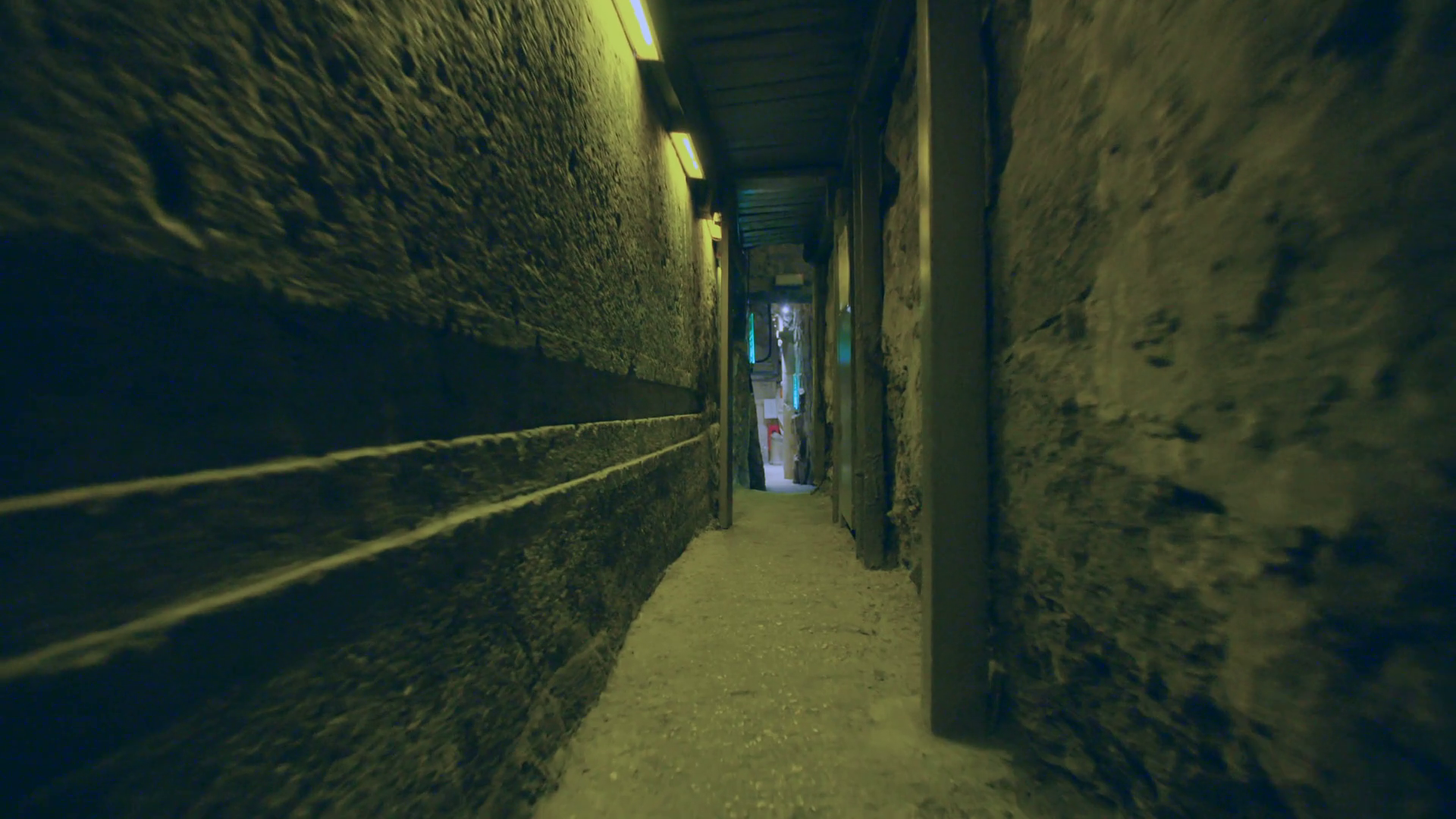 The western wall tunnels in old city Jerusalem Stock Video Footage 00