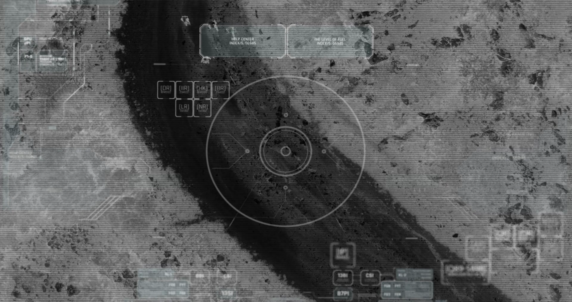 Drone with thermal night vision view of terrorists with camera zooming