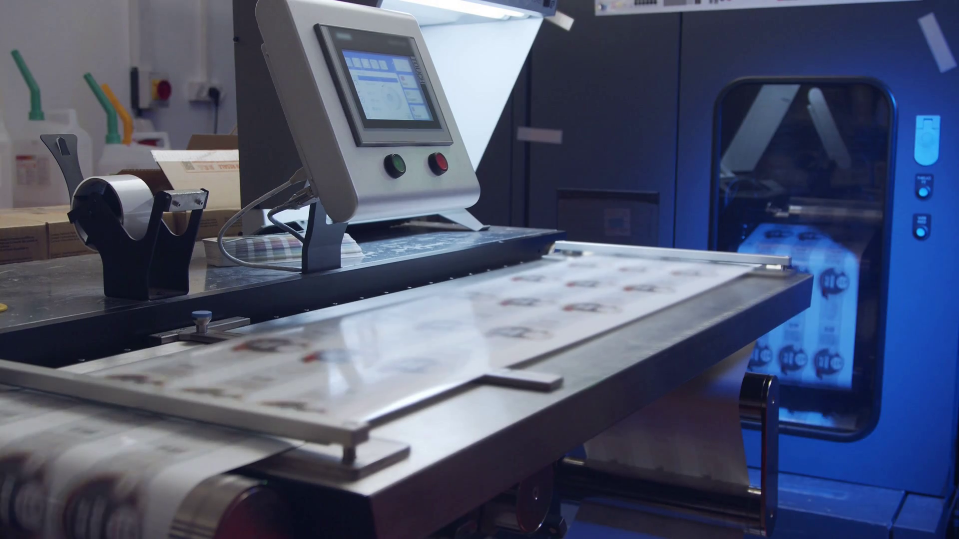 Large Industrial Digital Printer Printing Stock Footage SBV330800819