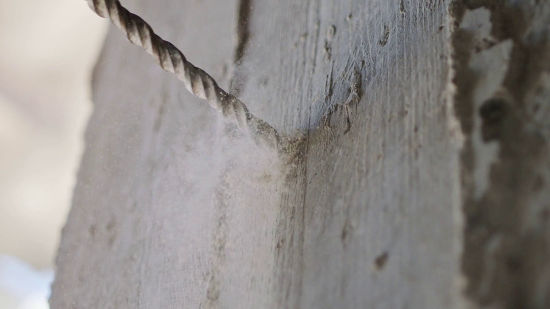 Man Drilling Hole In Concrete Wall Repair Stock Footage SBV338719916