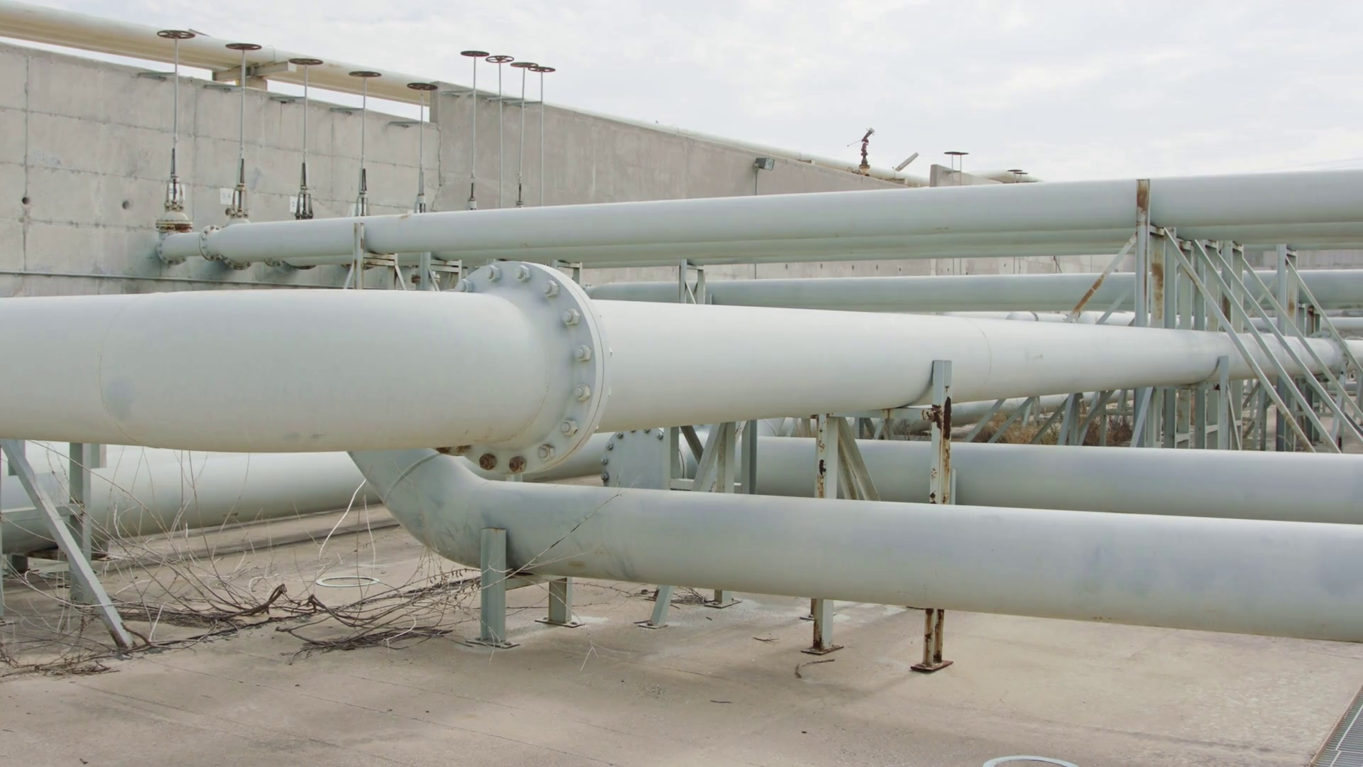 Oil Gas Pipes Valves At Large Oil Refinery Stock Footage SBV329130145