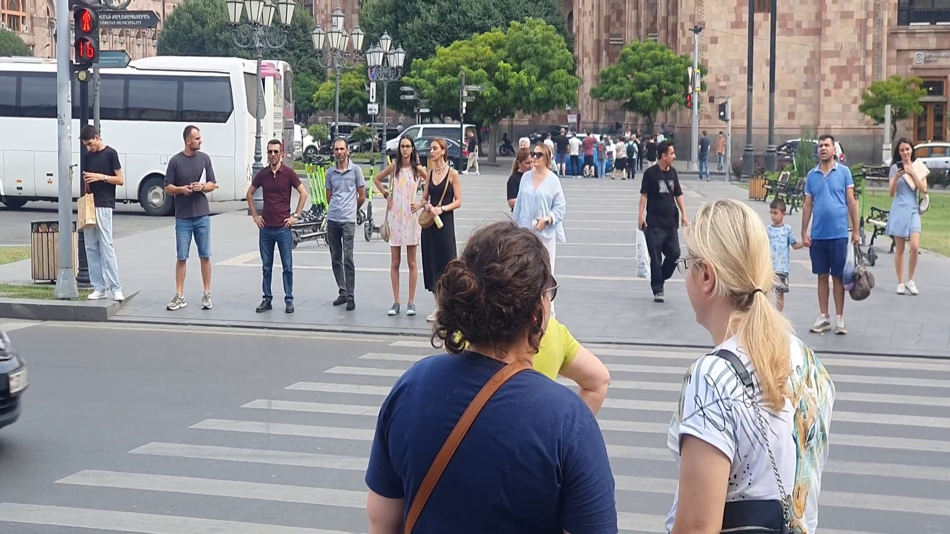 Pedestrians Walk On Street In Capital City Stock Footage SBV-352723221 ...