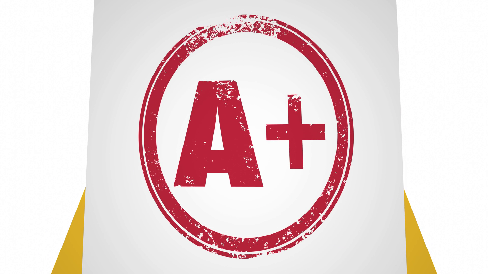 A Plus Report Card Grade Great Score Envelope 4K Motion Background 