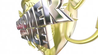 Customer Service Award Prize Best Staff Words 3d Animation