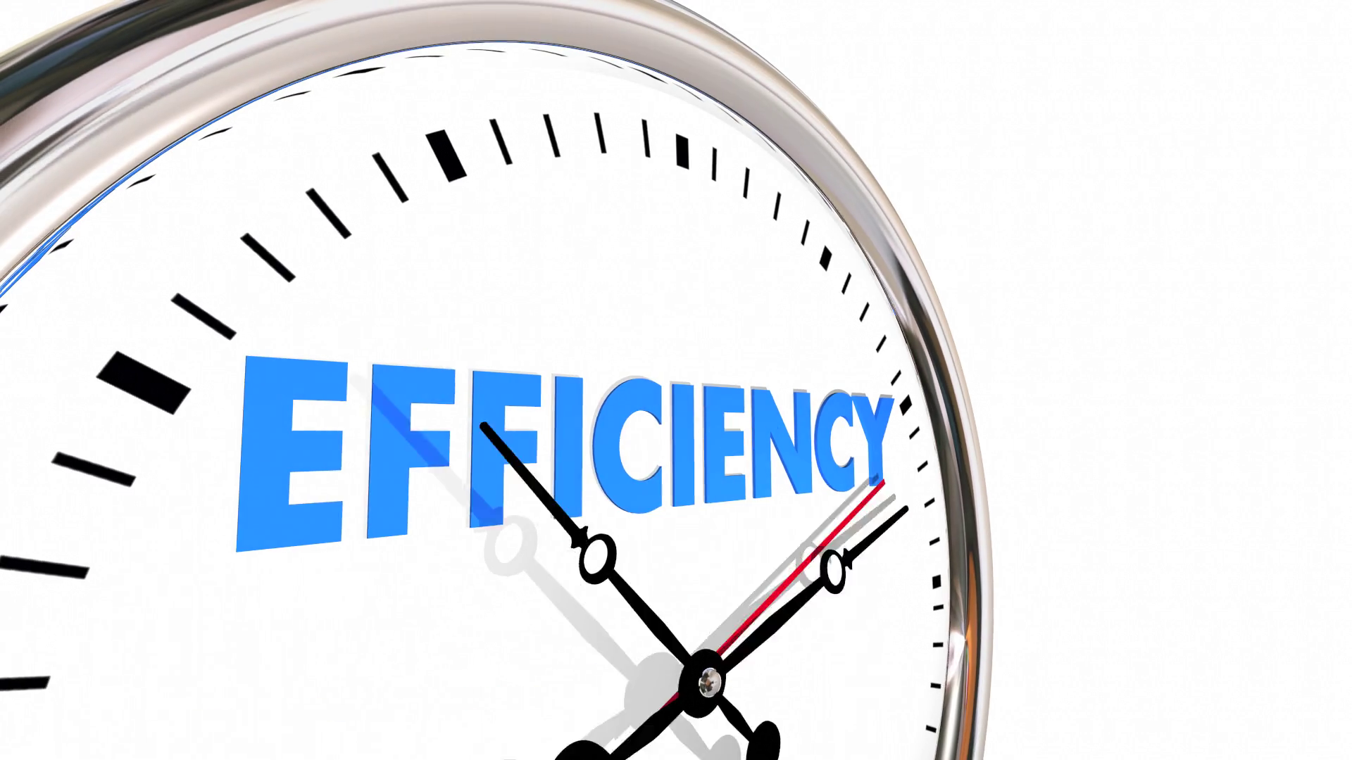 Efficiency Productivity Clock Word Work Results 3d Animation Motion