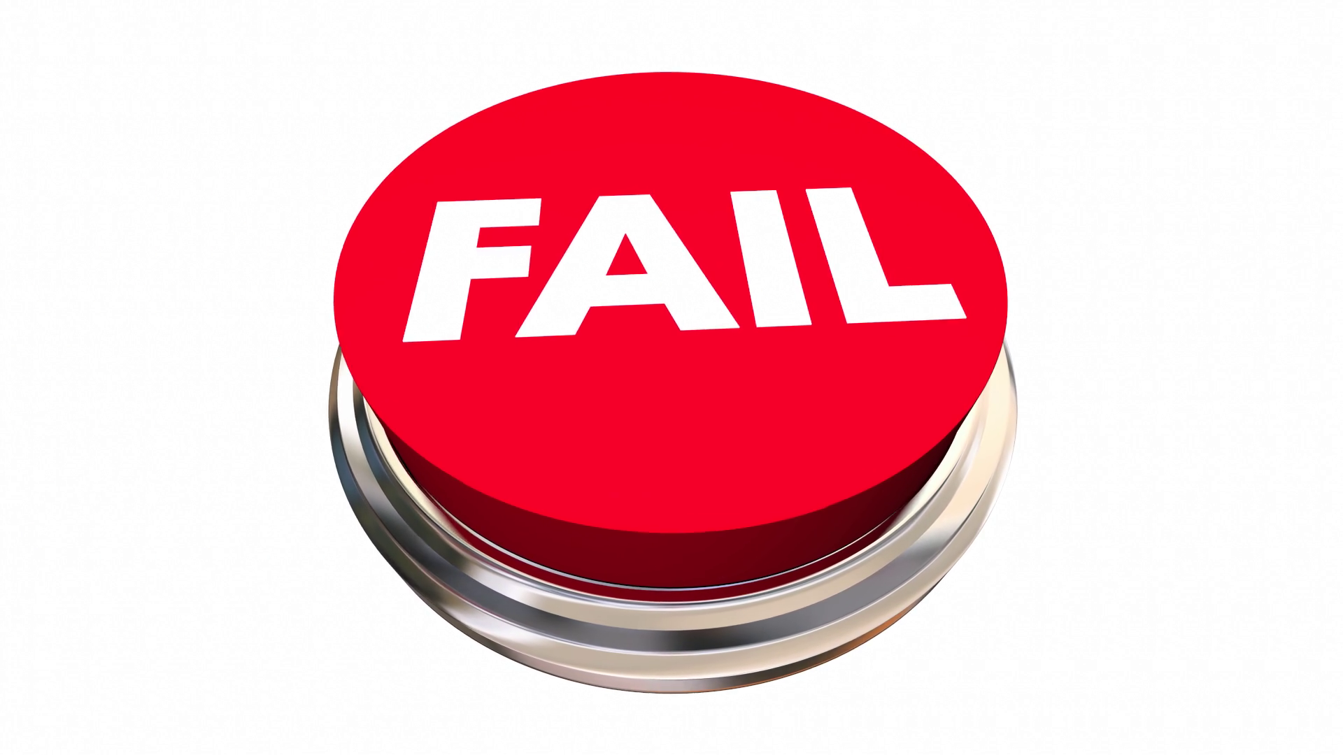 Fail Red Button Press Light Rejection Failure 3 D Animation Motion ...