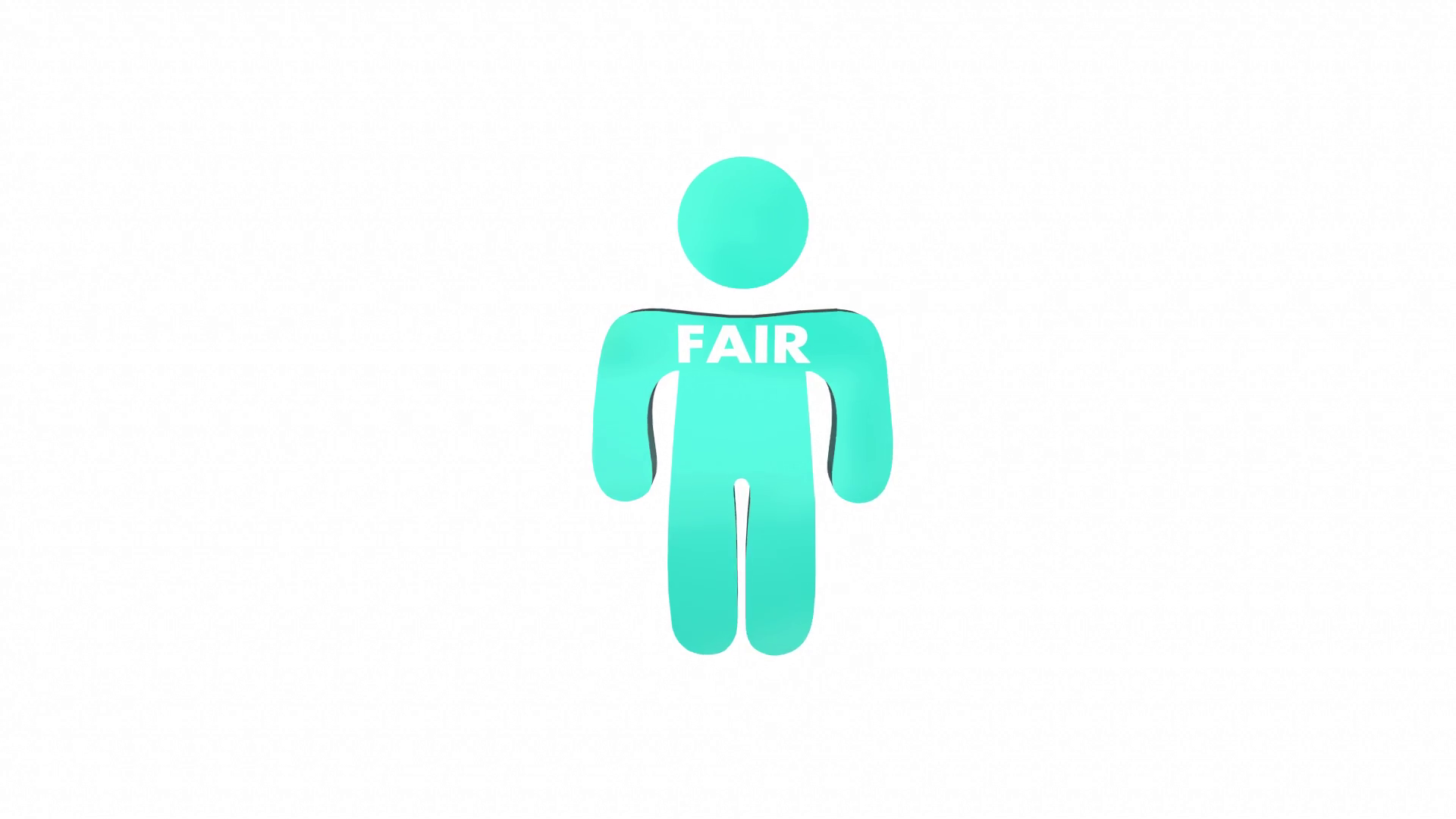 Fair Vs Unfair Justice Person Words 3d Animation Motion Background