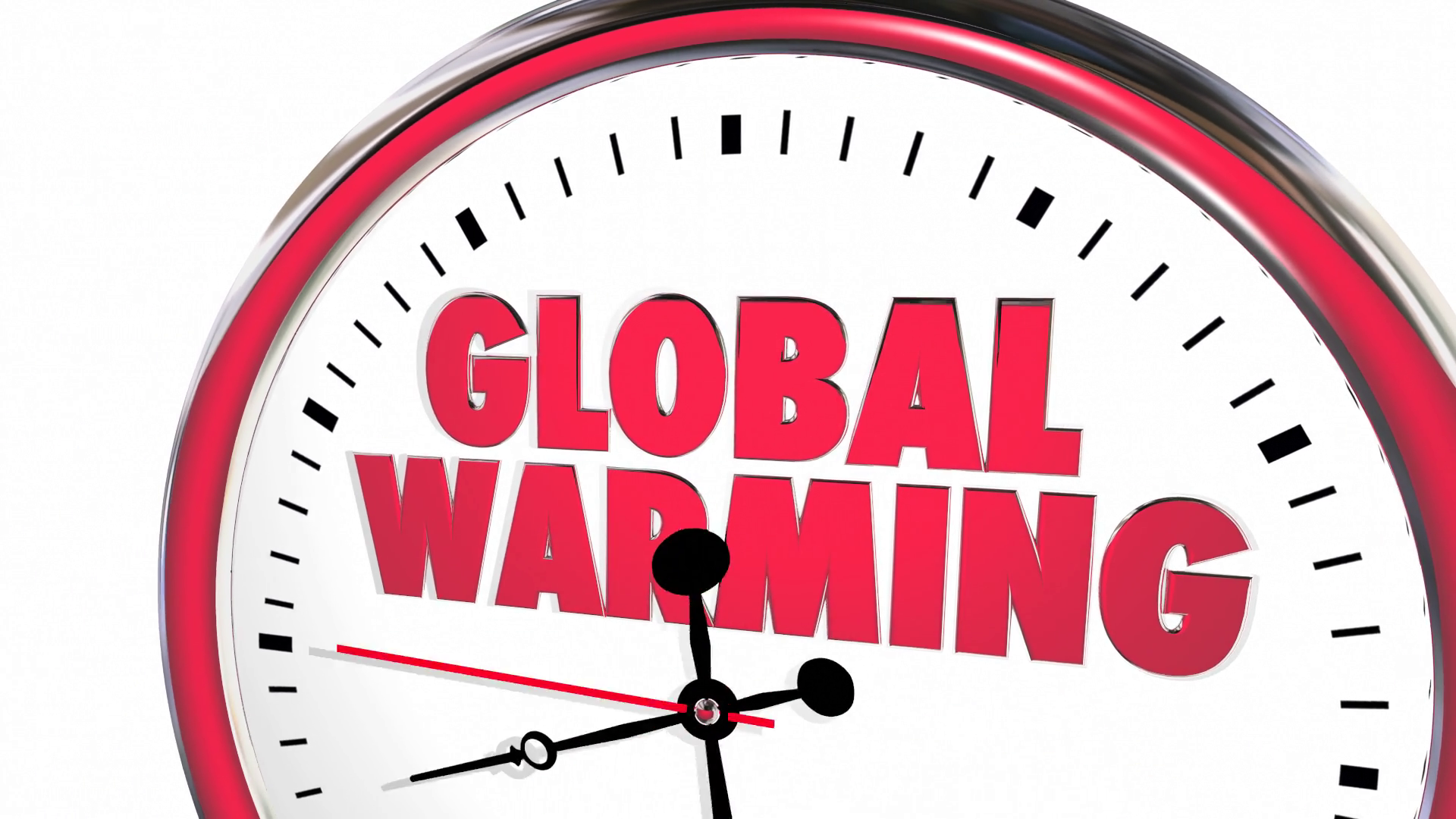 Global Warming Clock Temperatures Rising Climate Change 3d Animation