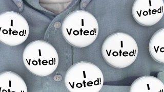 I Voted Button Pin Shirt Election Voter Politics Democracy 3d Animation