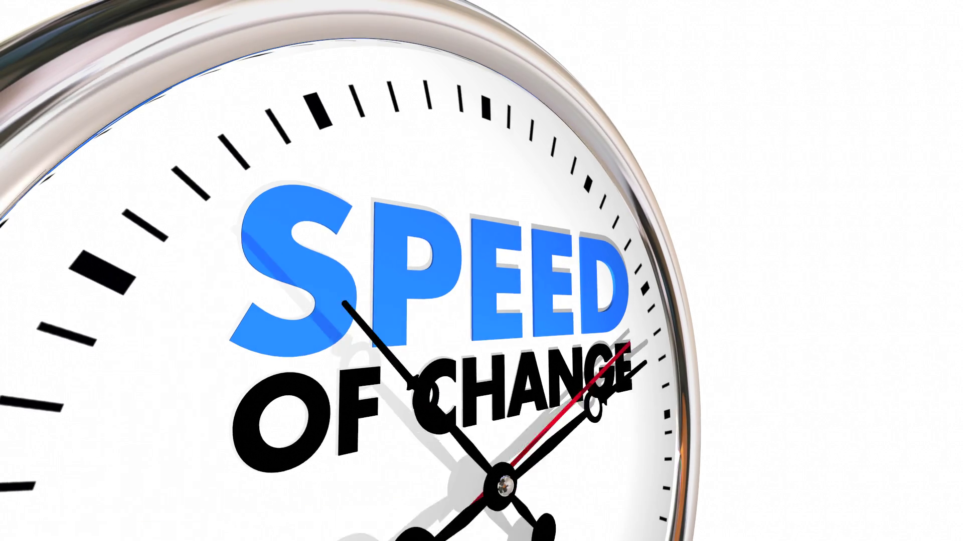 Speed of Change Clock Progress Evolution Time Words 3d Animation Motion ...