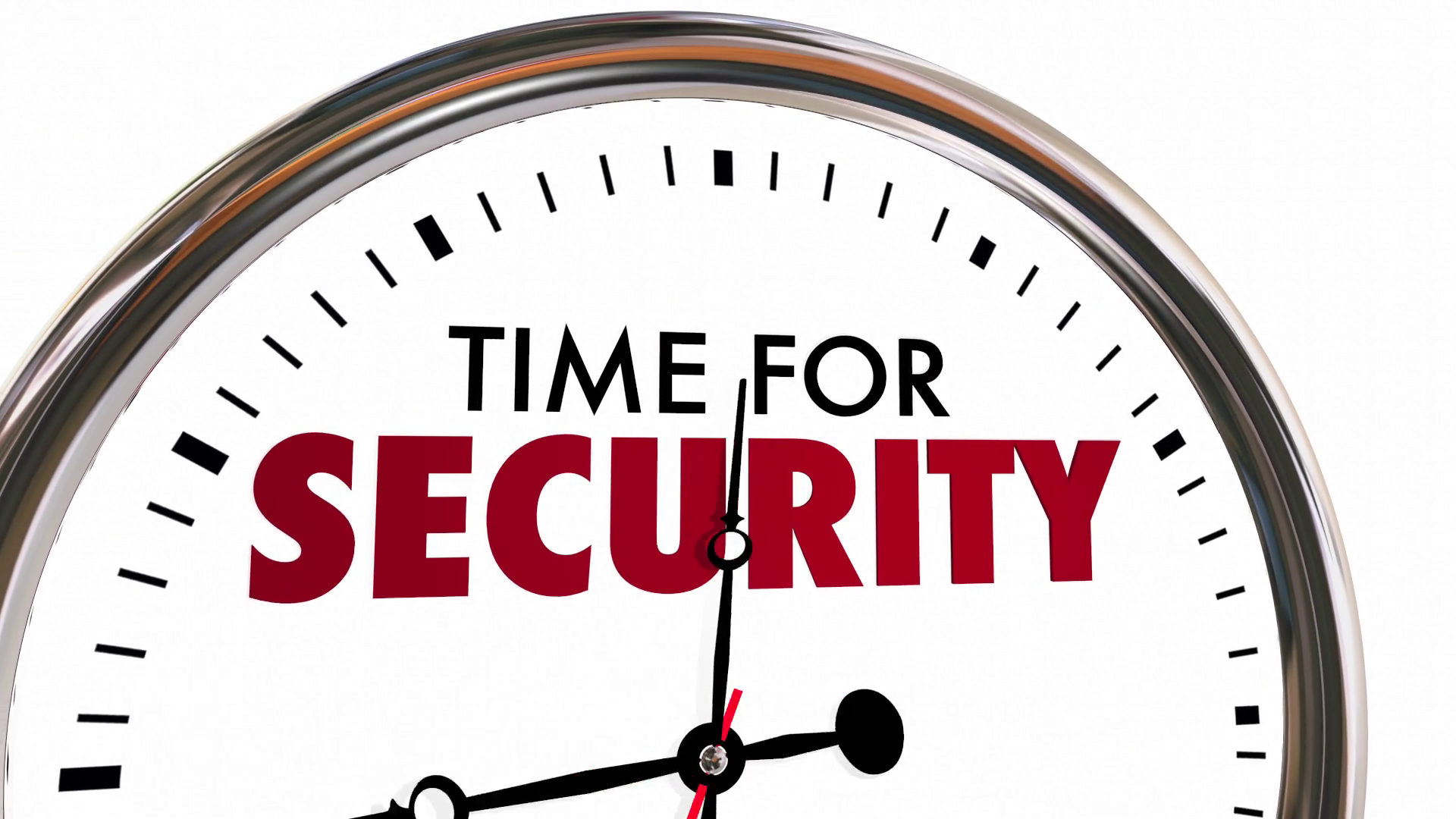 Time For Security Safety Protection Clock 3 D Animation Motion