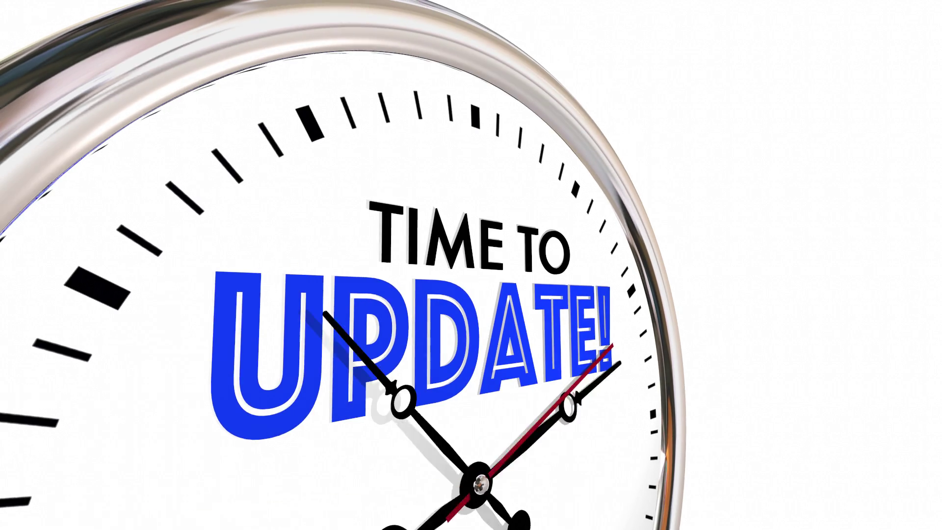 Time To Update Clock New Model Software 3 D Animation Motion Background