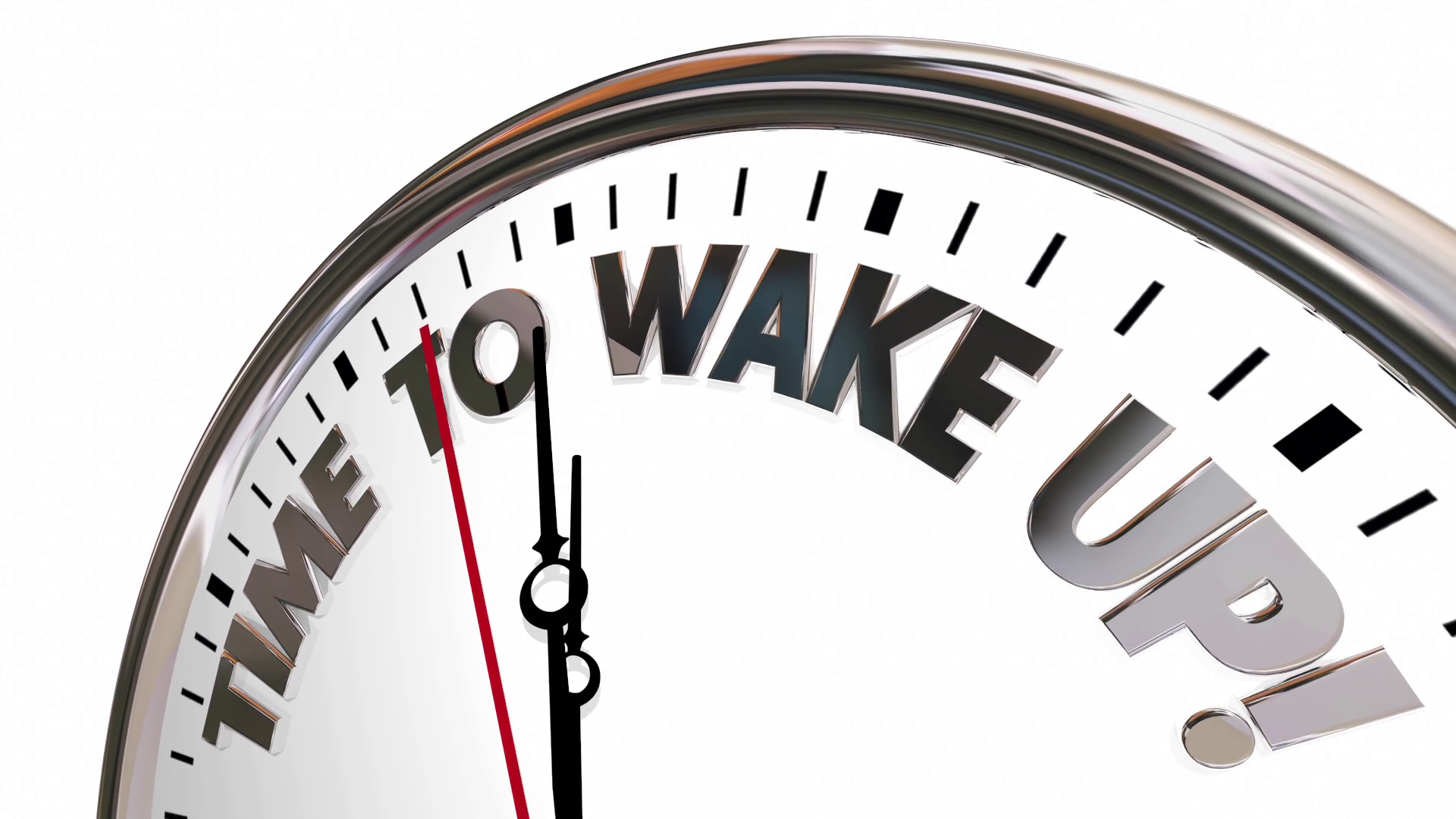 Time To Wake Up Alarm Clock Be Aware Pay Attention 3 D Animation Motion