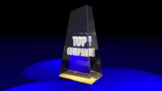 Top Company Best Business Award Words 3d Illustration