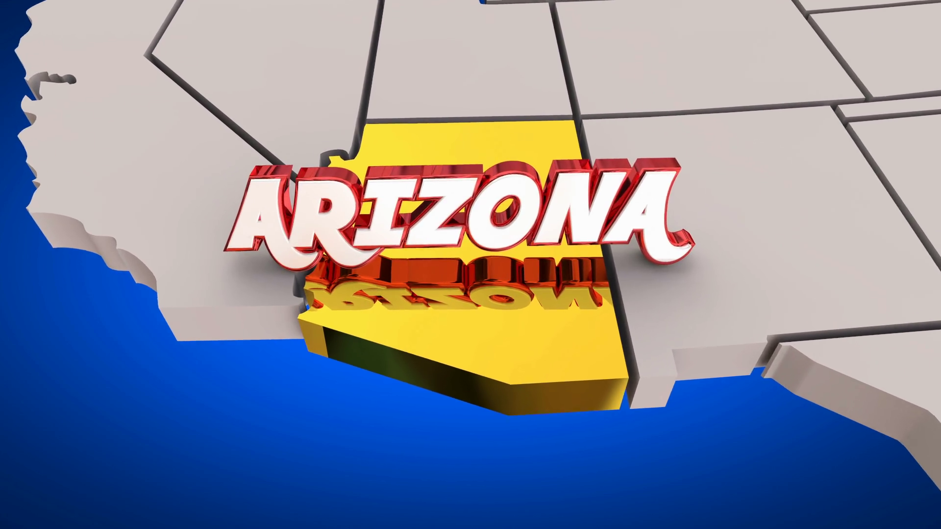 Arizona Az State Map Tourism Destination Stock Motion Graphics SBV347488504 Storyblocks